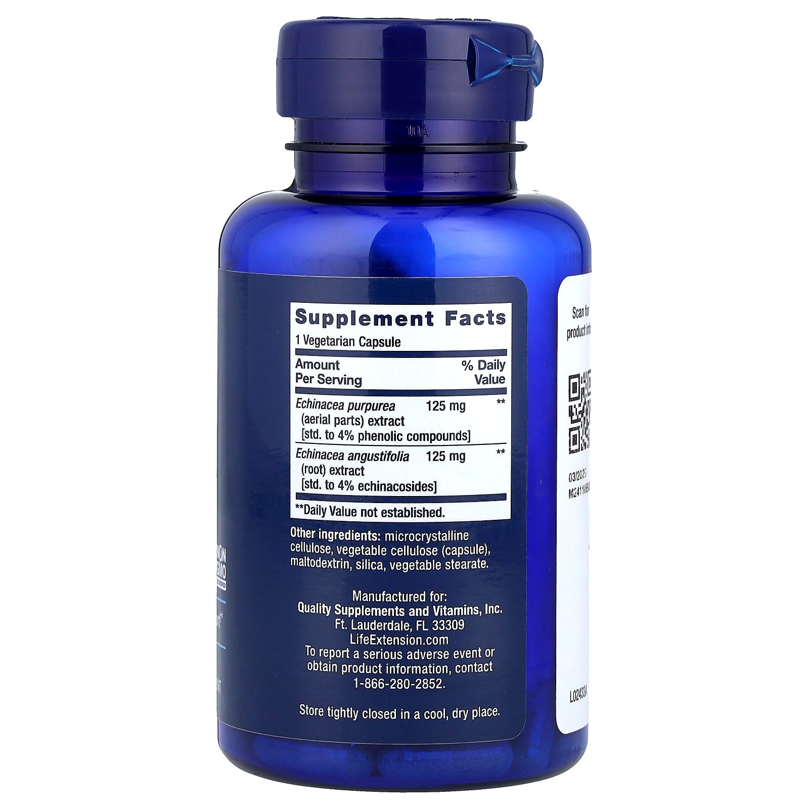 Life Extension, Echinacea Elite, 60 Vegetarian Capsules - Image 2