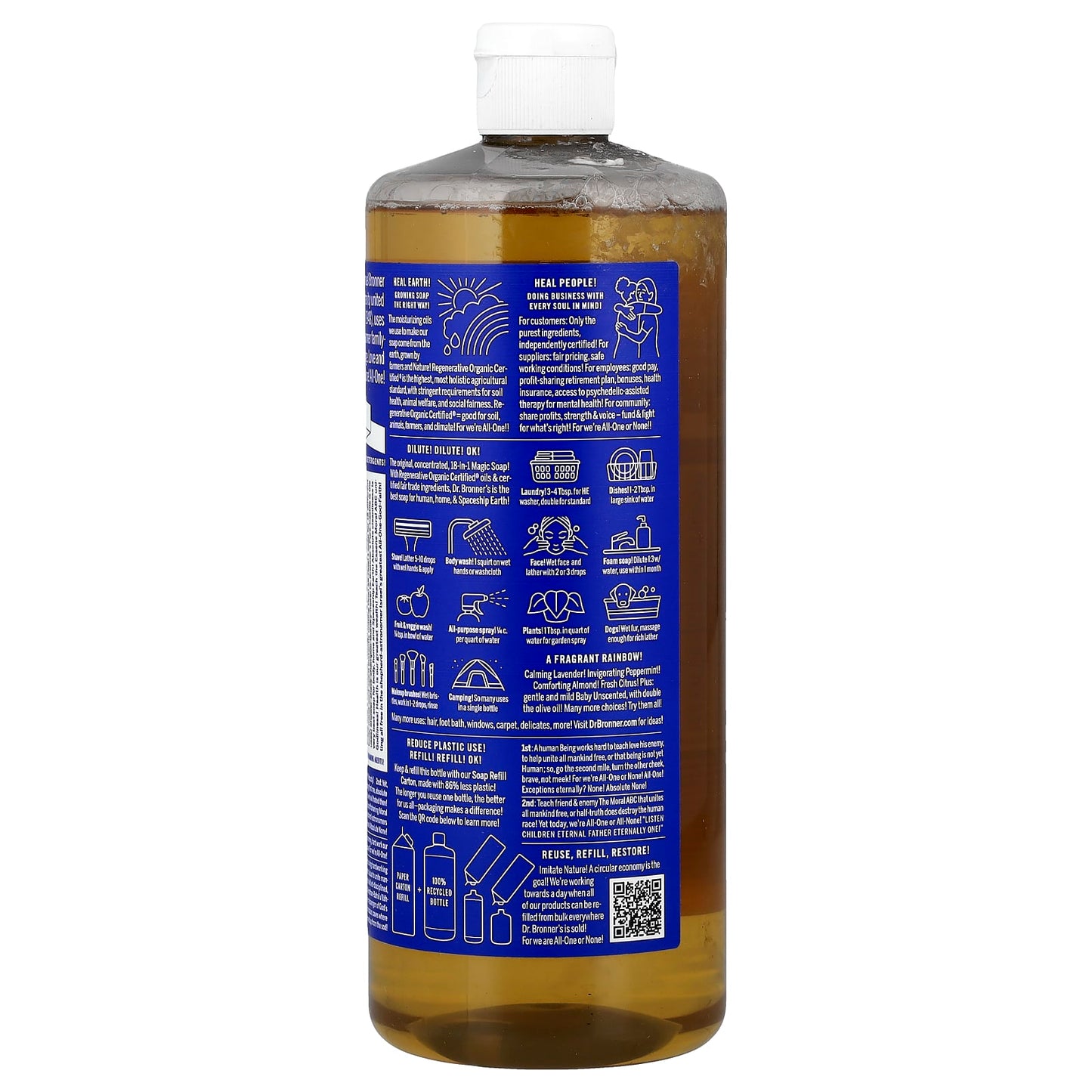 Peppermint 18-in-1 Pure-Castile Magic Soap by Dr. Bronner's - Image 2