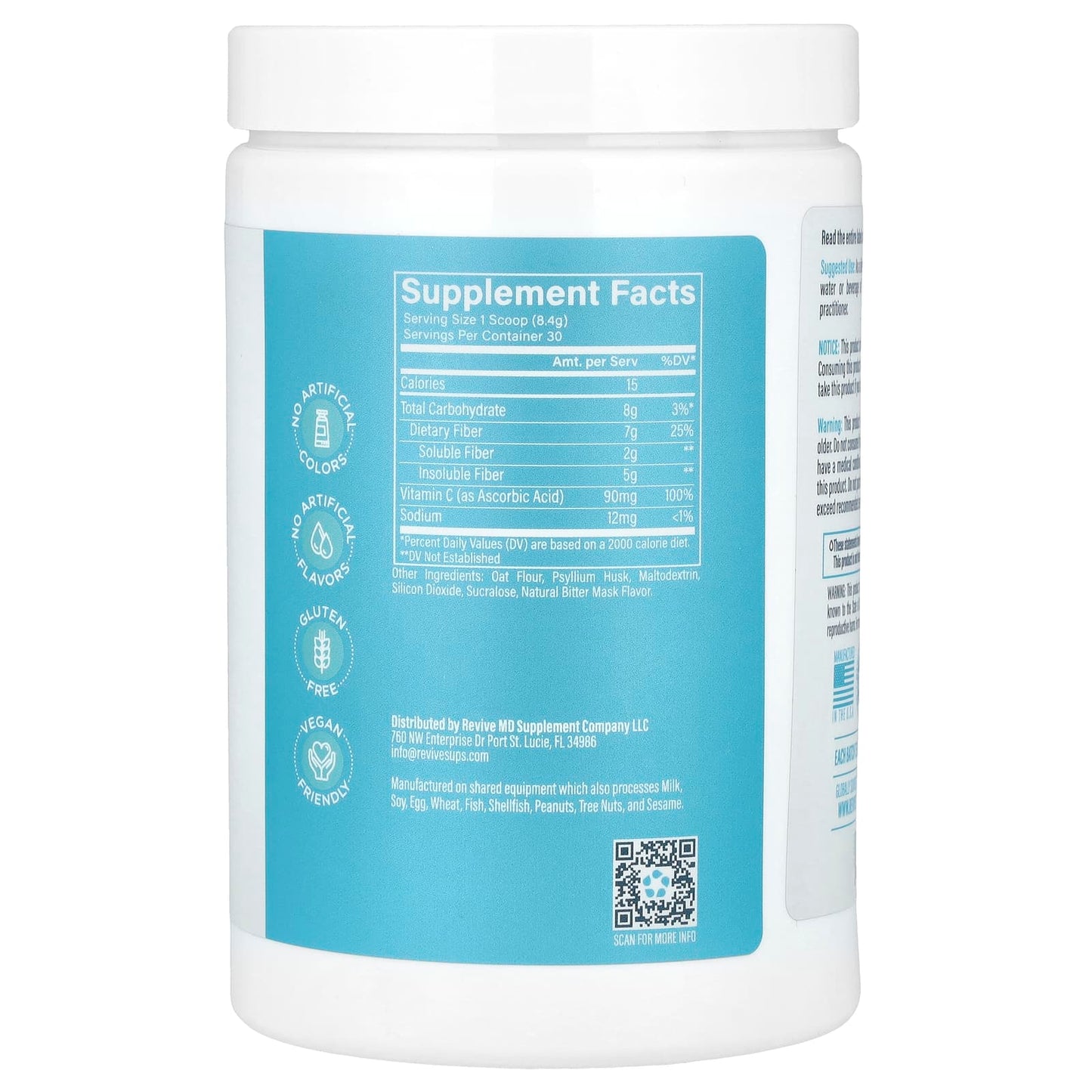 Revive, Fiber, Unflavored, 8.89 oz (252 g) - Image 2
