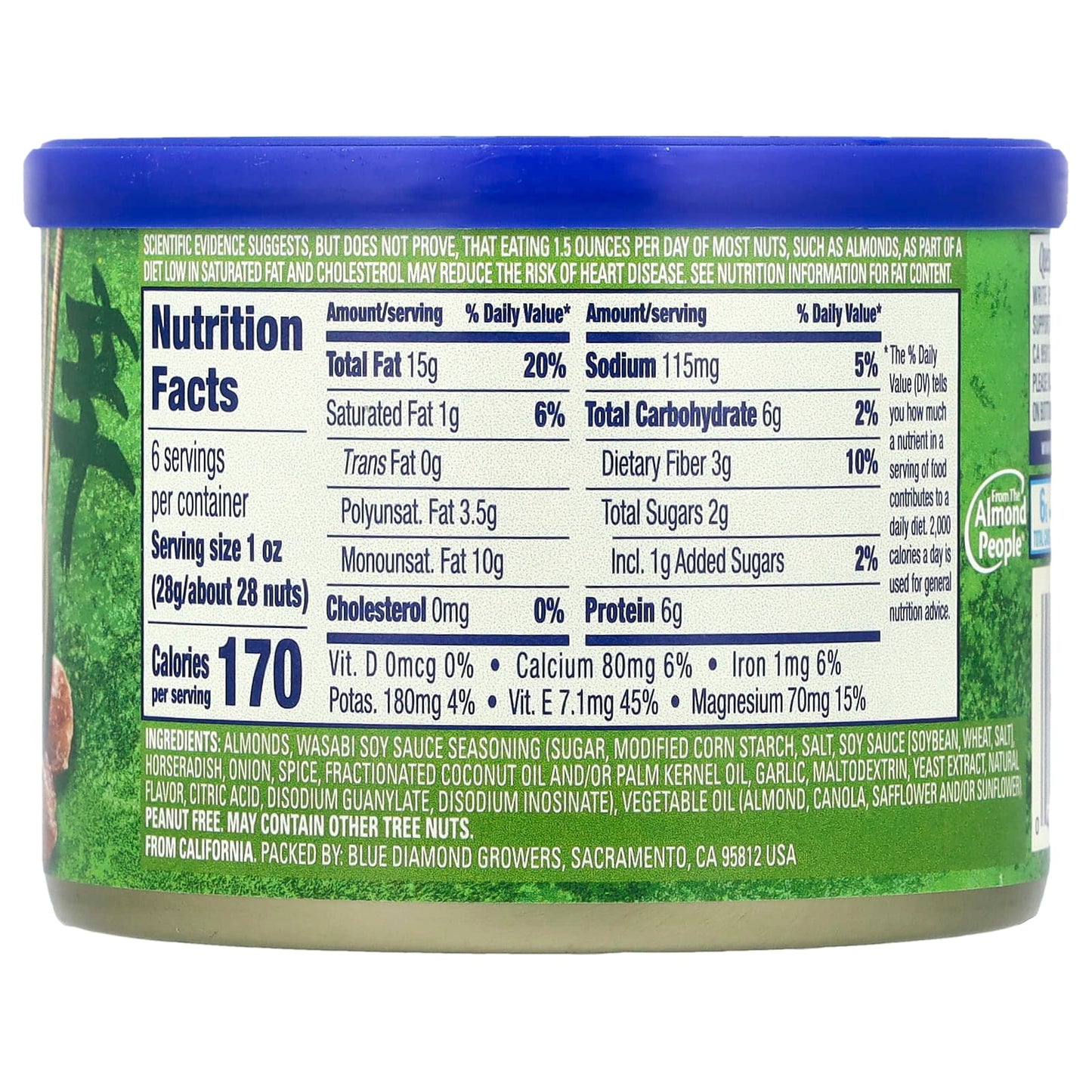 Wasabi & Soy Almonds by Blue Diamond - 6 oz (170 g) - Image 2