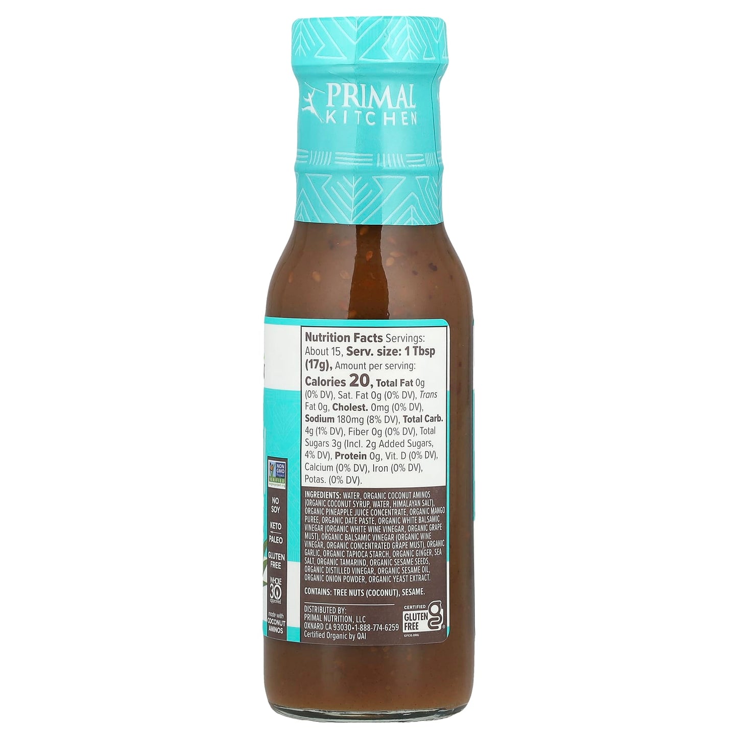 Primal Kitchen, Sauce & Marinade, Island Teriyaki, 9 oz (256 g) - Image 2