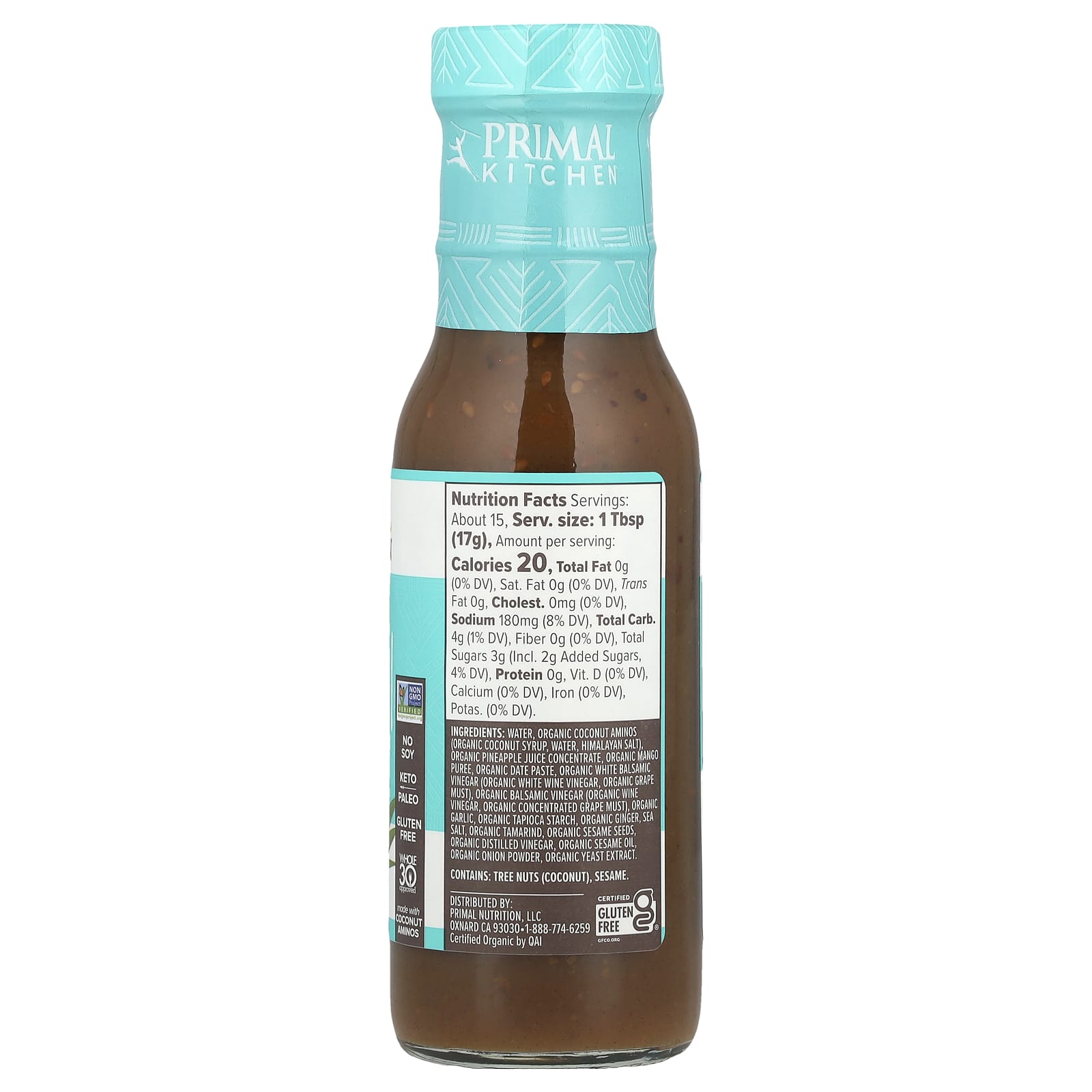 Primal Kitchen, Sauce & Marinade, Island Teriyaki, 9 oz (256 g) - Image 2