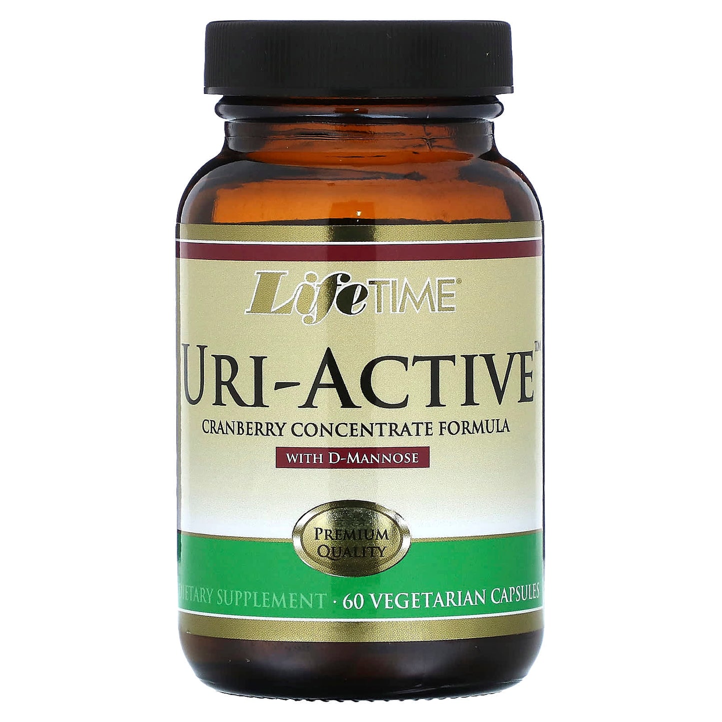 LifeTime Vitamins, Uri-Active, Cranberry Concentrate Formula with D-Mannose, 60  Vegetarian Capsules - Image 1