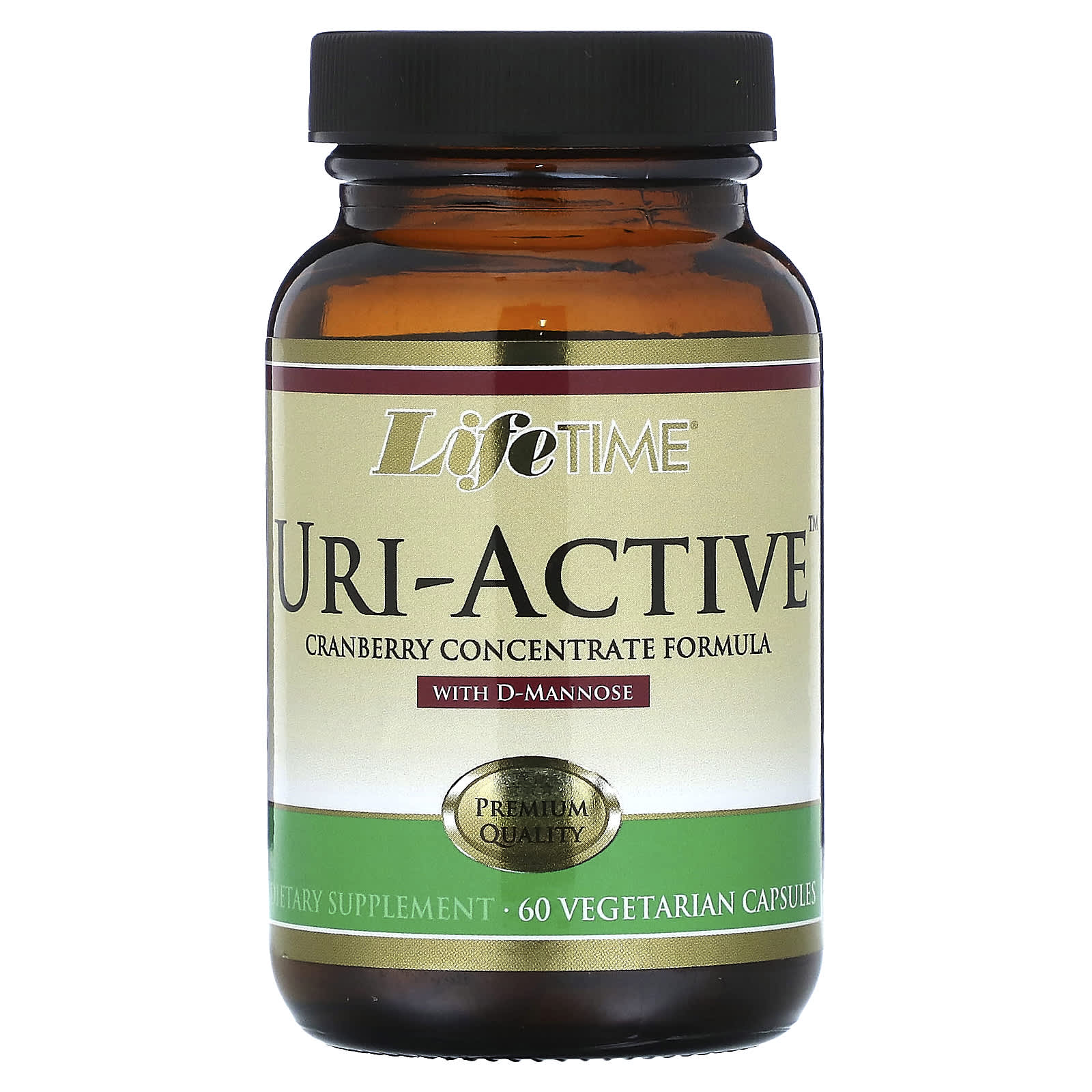 LifeTime Vitamins, Uri-Active, Cranberry Concentrate Formula with D-Mannose, 60  Vegetarian Capsules - Image 1