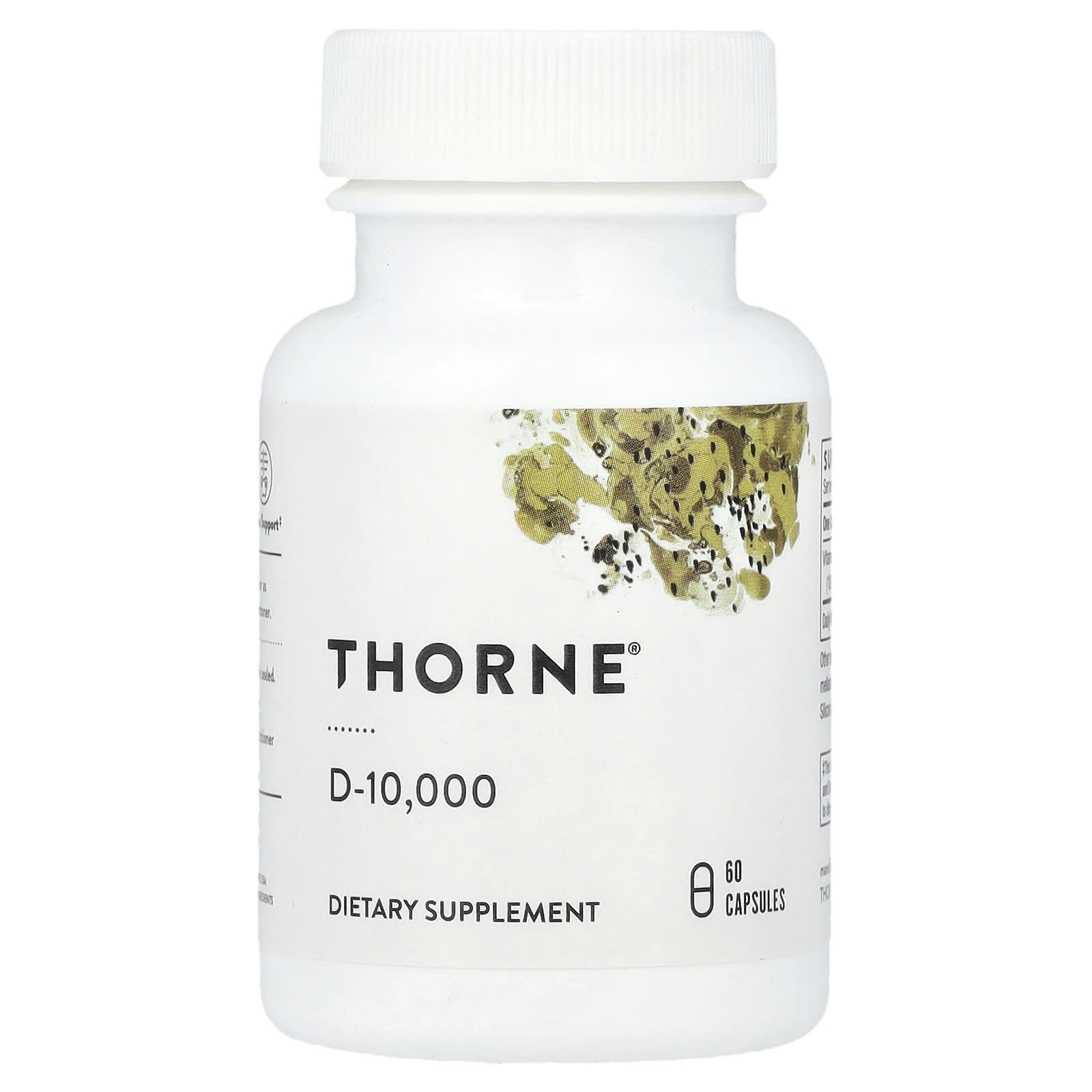 Thorne, D-10,000, 60 Capsules (250 mcg per Capsule) - Image 1
