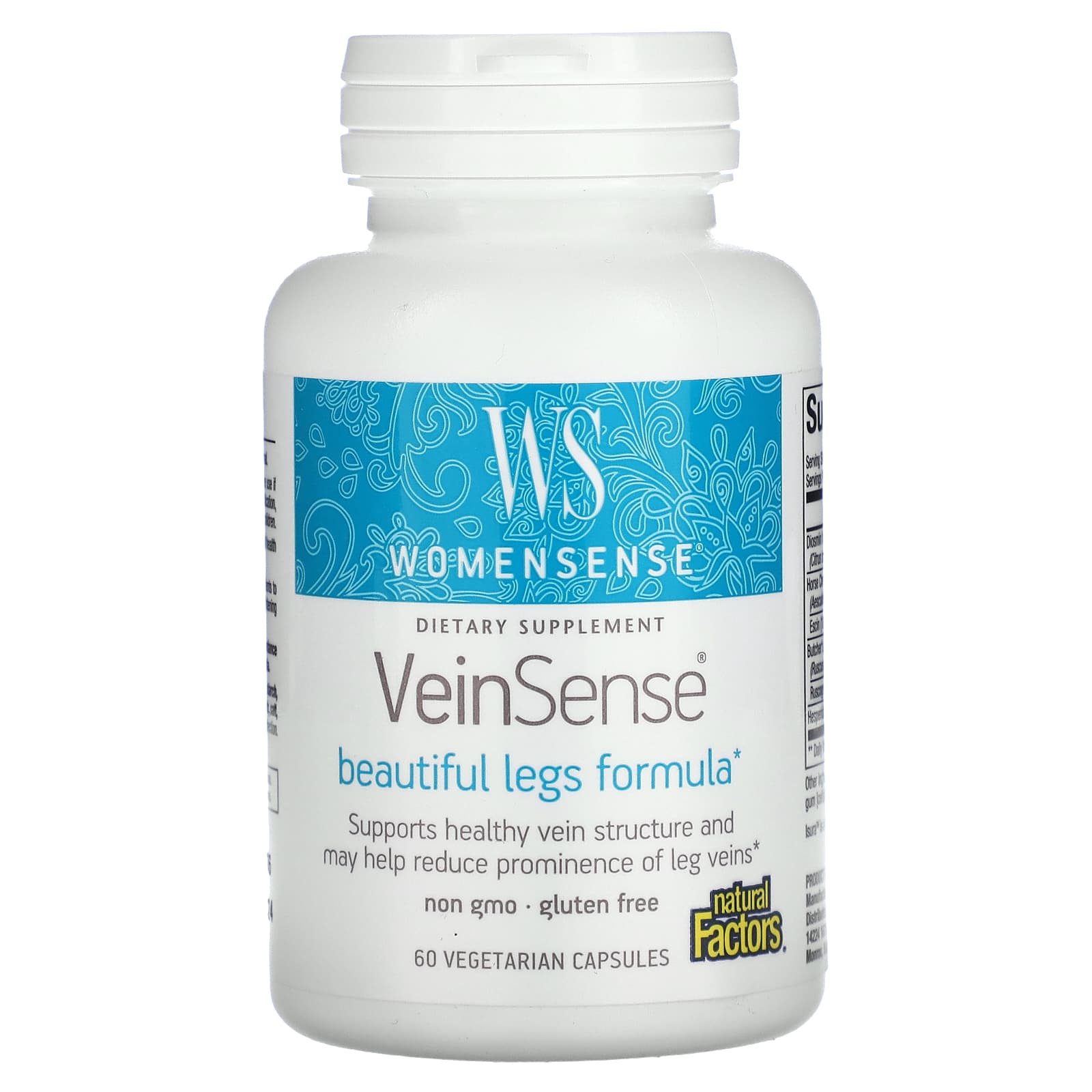 Natural Factors, WomenSense, VeinSense, 60 Vegetarian Capsules - Image 1