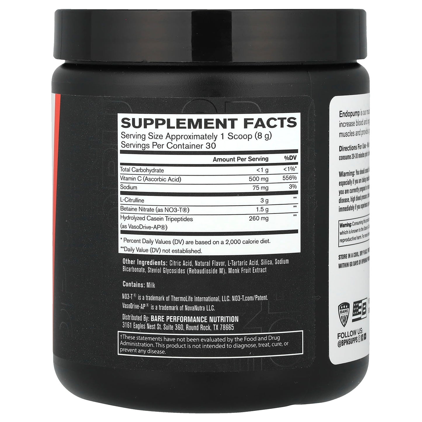 BPN Endo Pump Enhancer for Muscle Growth, Blue Raspberry - Image 2