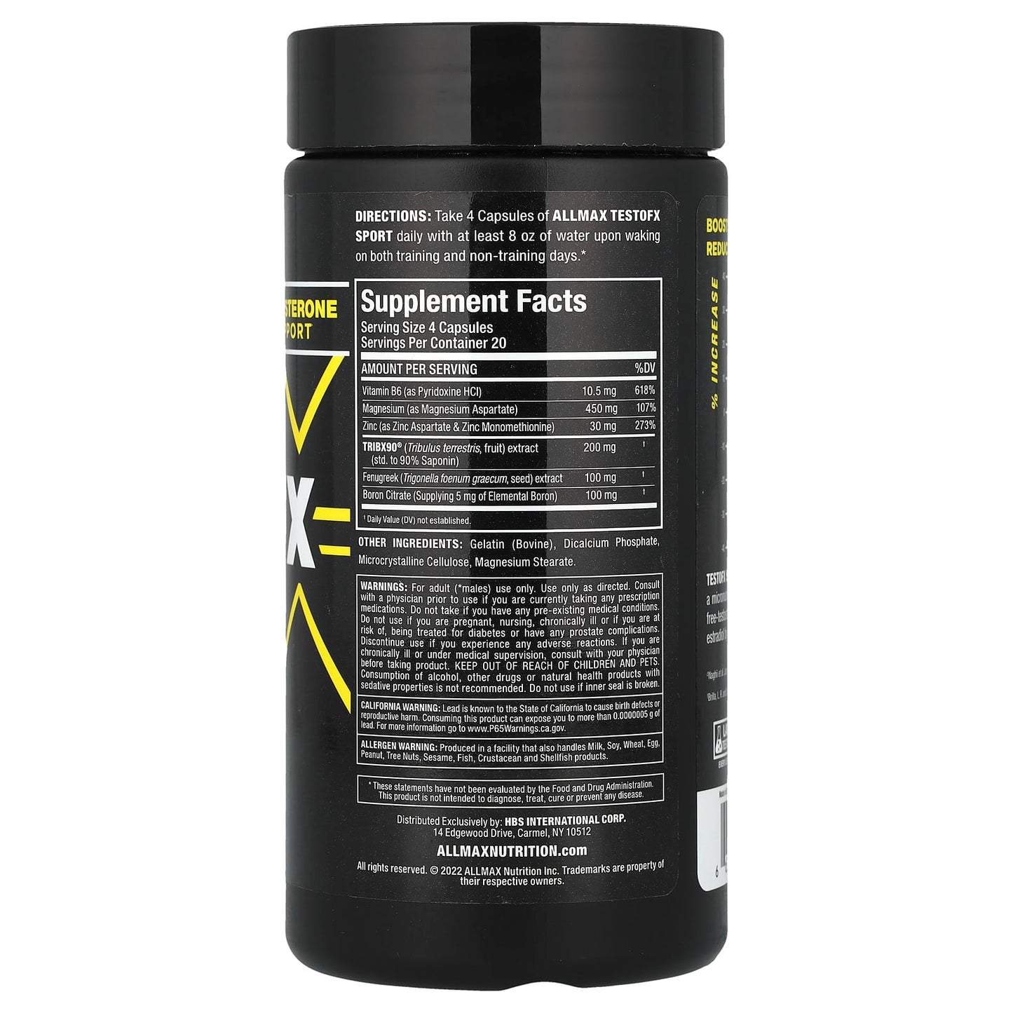 Boost Testosterone with ALLMAX TestoFX Sport, 80 Capsules - Image 2