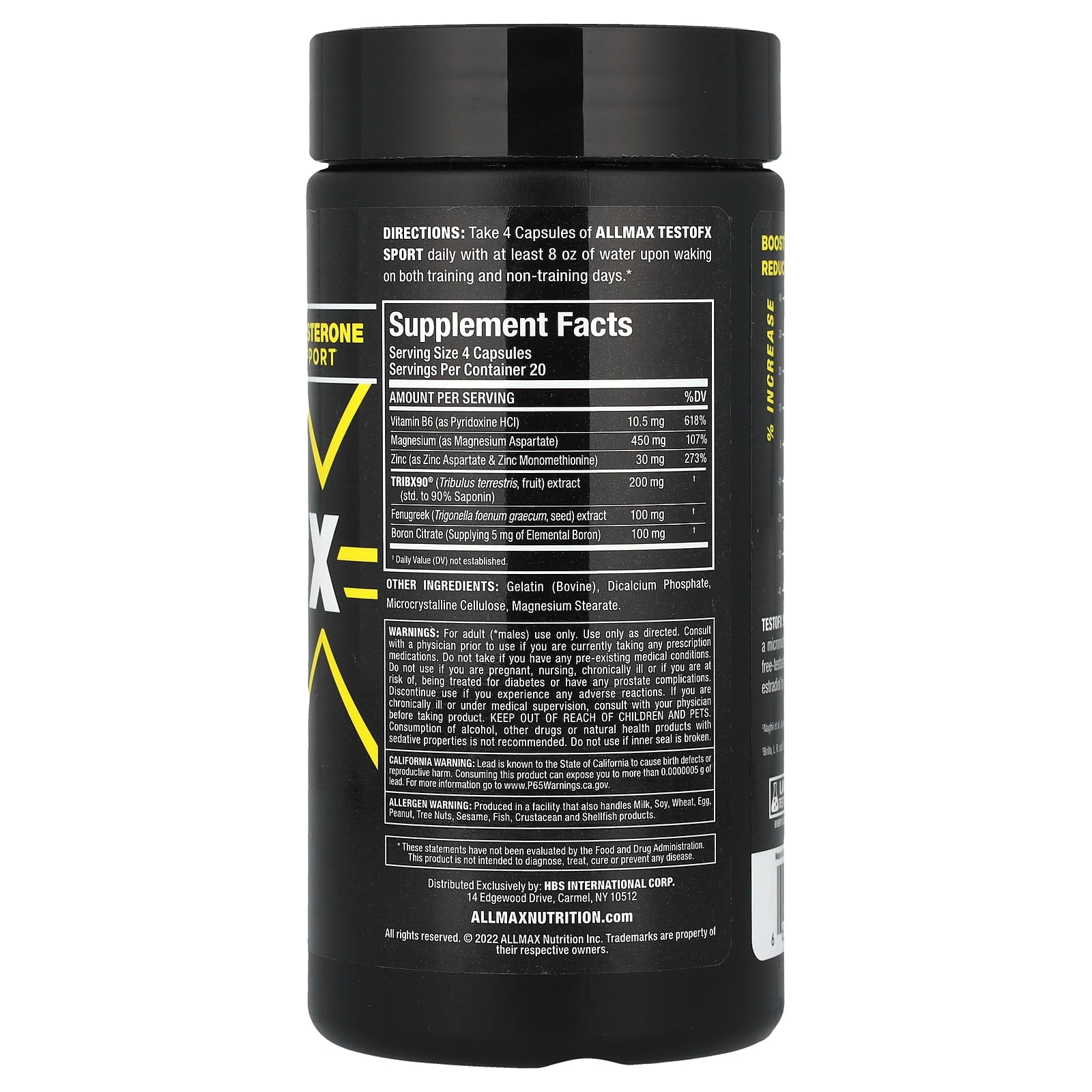 Boost Testosterone with ALLMAX TestoFX Sport, 80 Capsules - Image 2