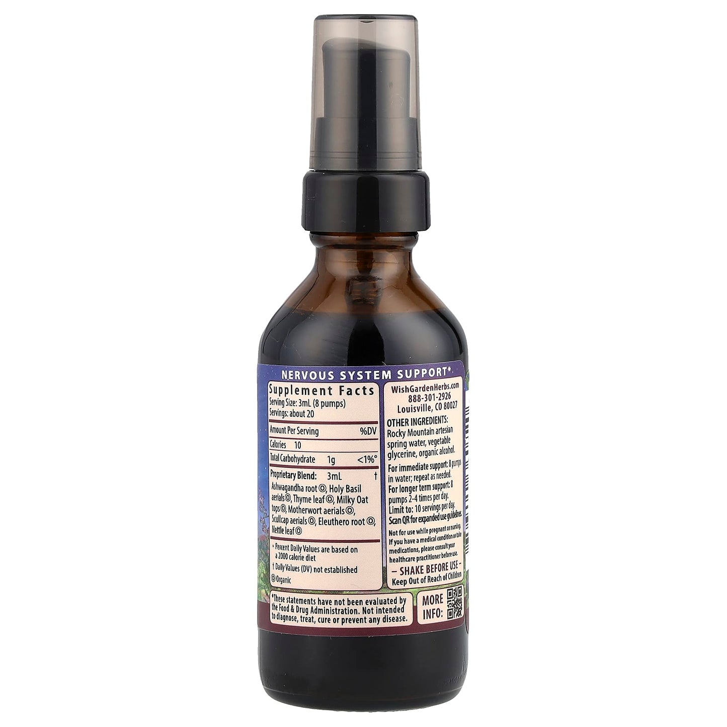 WishGarden Herbs, Deep Stress™ Daily Calm, 2 fl oz (59 ml) - Image 2