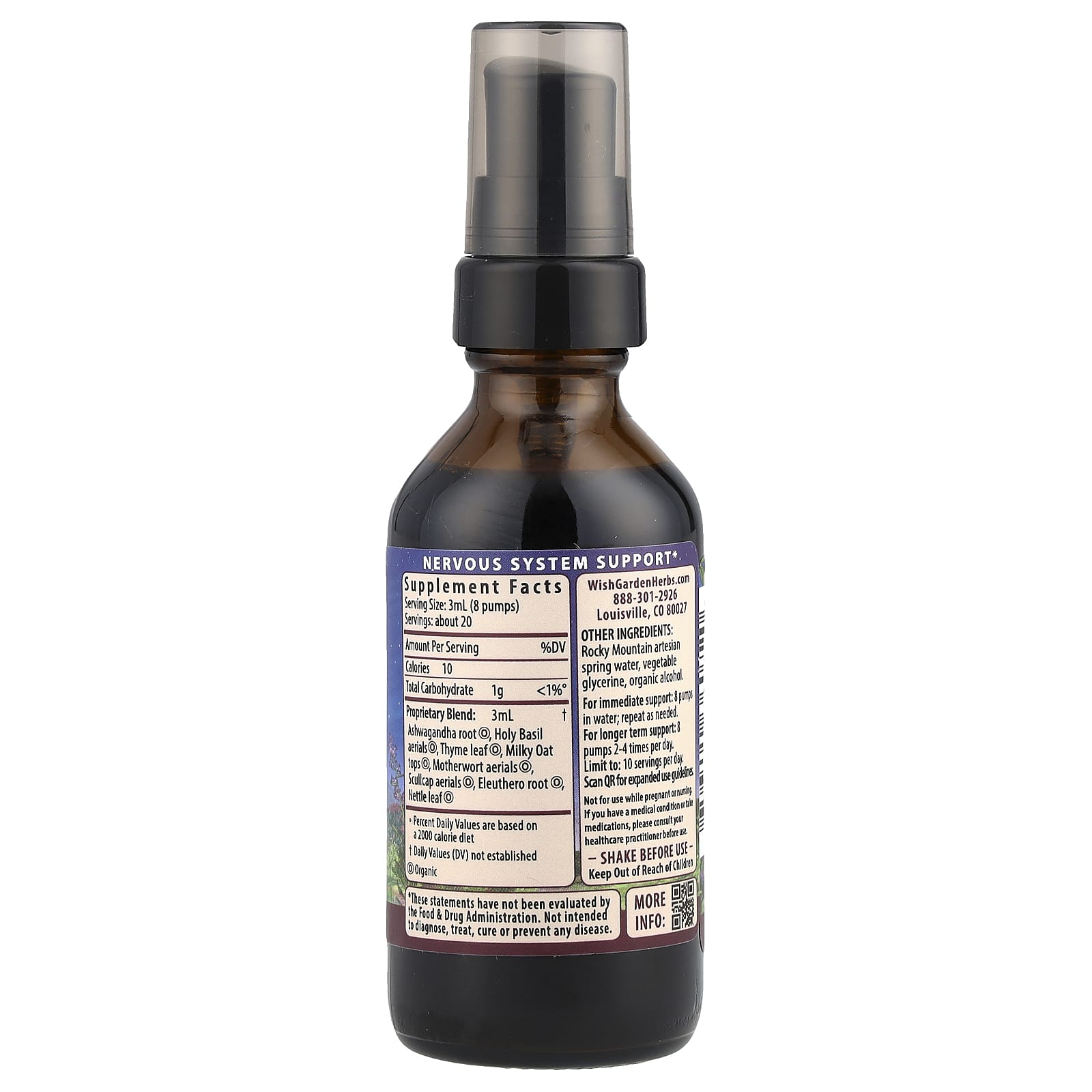 WishGarden Herbs, Deep Stress™ Daily Calm, 2 fl oz (59 ml) - Image 2