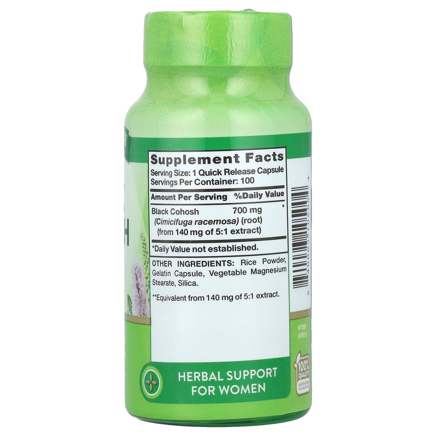 Nature's Truth, Black Cohosh, 700 mg, 100 Quick Release Capsules - Image 2