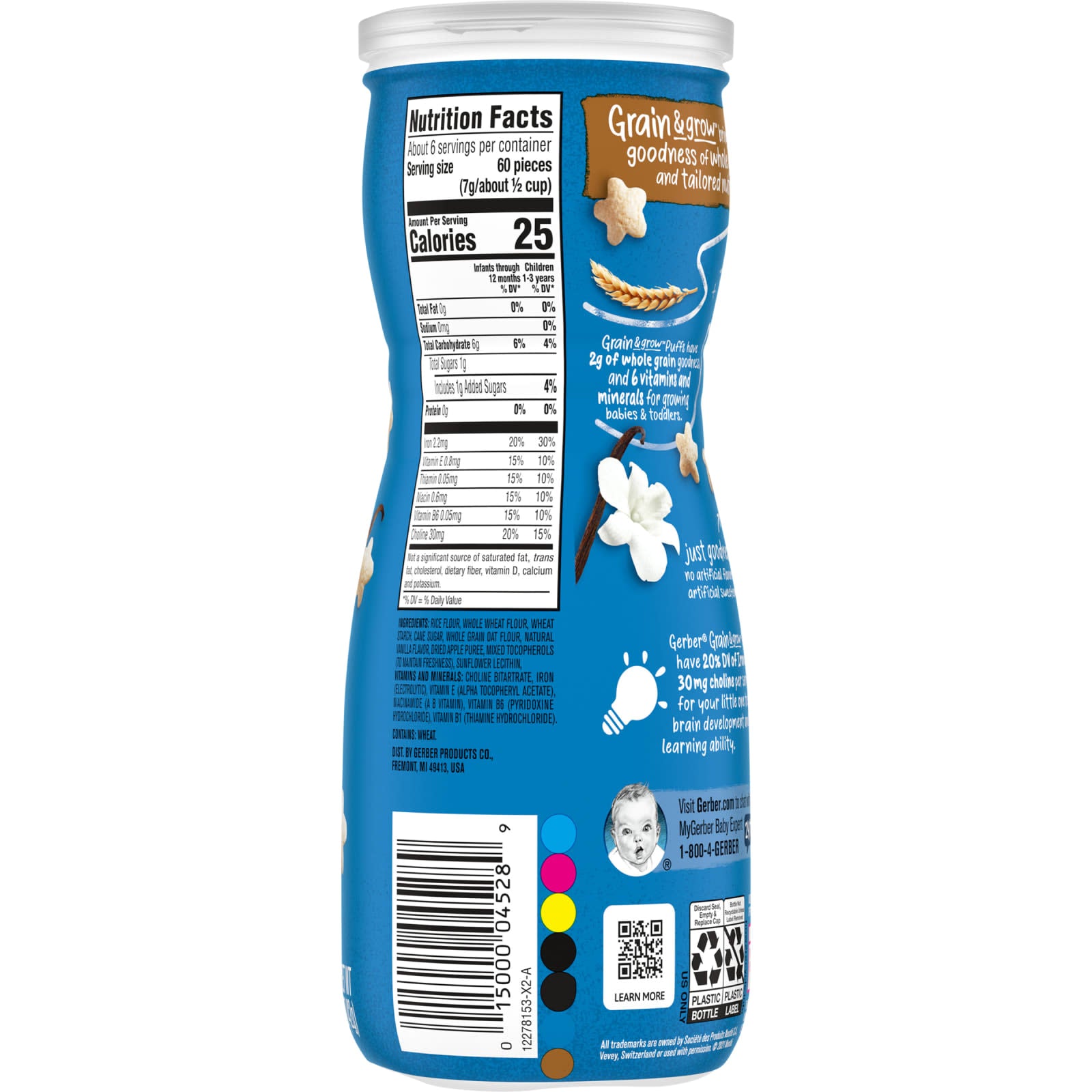Gerber Grain & Grow Puffs - Nutritious Baby Snacks for 8+ Months - Image 2