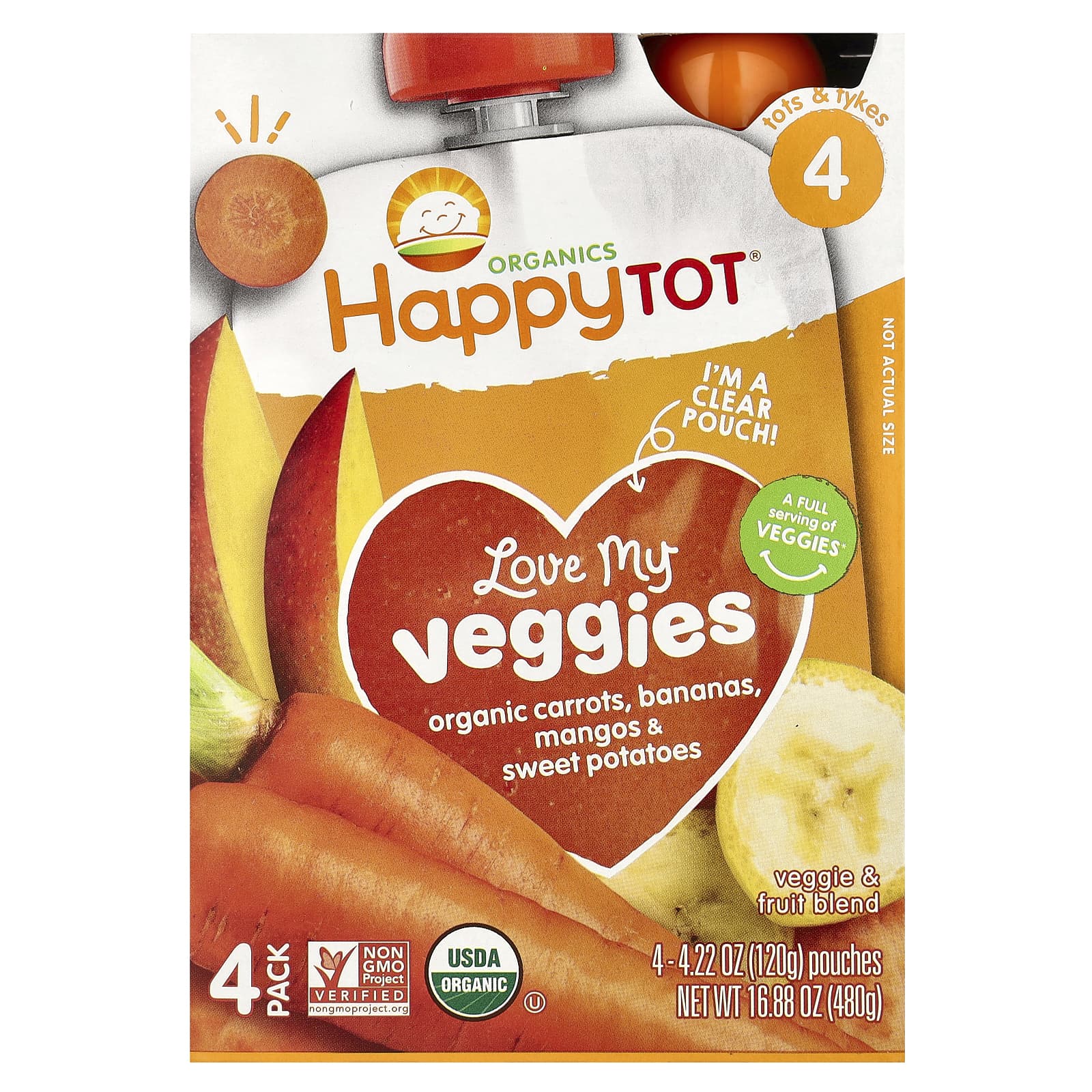 Organic Fruit & Veggie Pouches for Happy Tots - Image 1