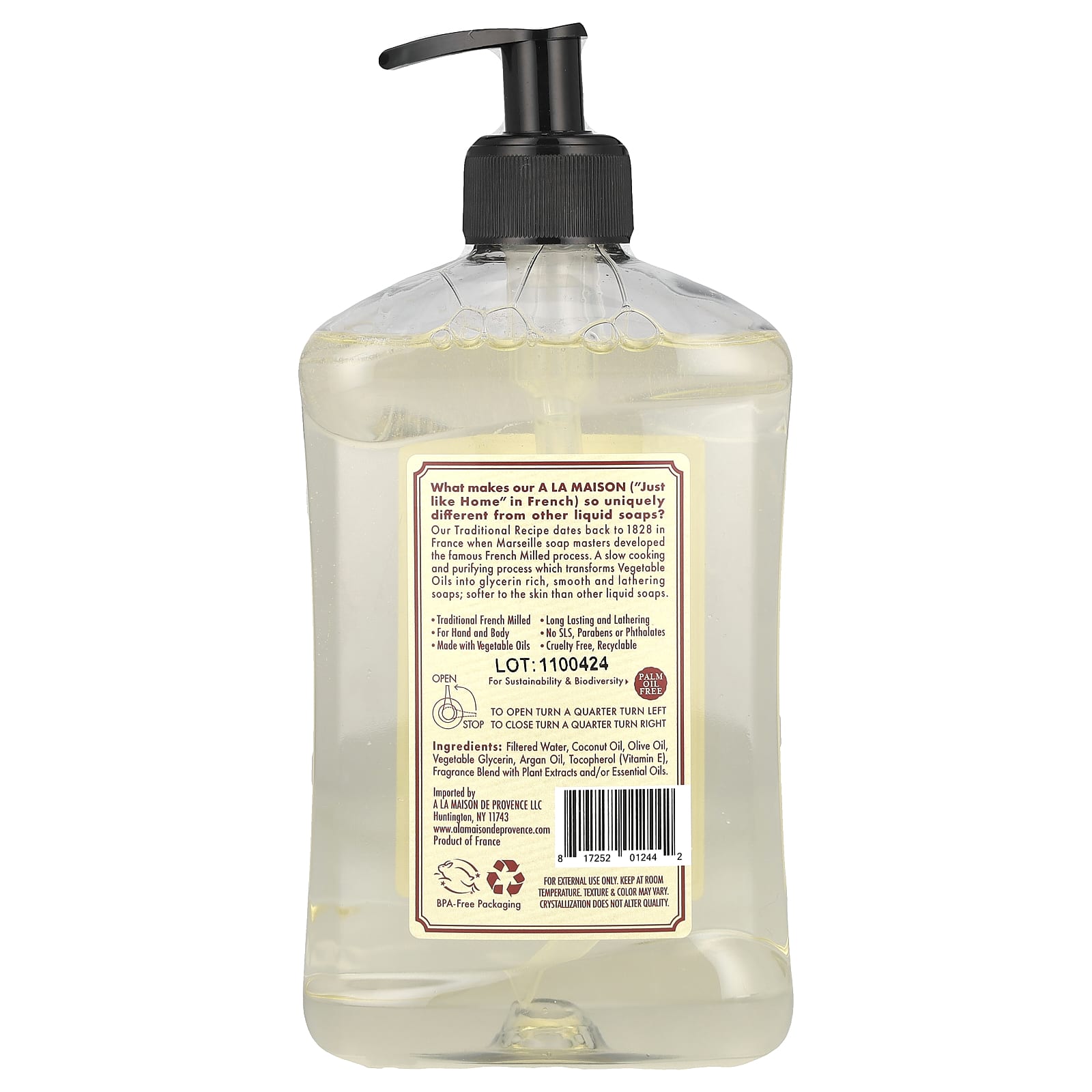 French Made Citrus Blossom Liquid Soap for Hand & Body, 16.9 fl oz - Image 2
