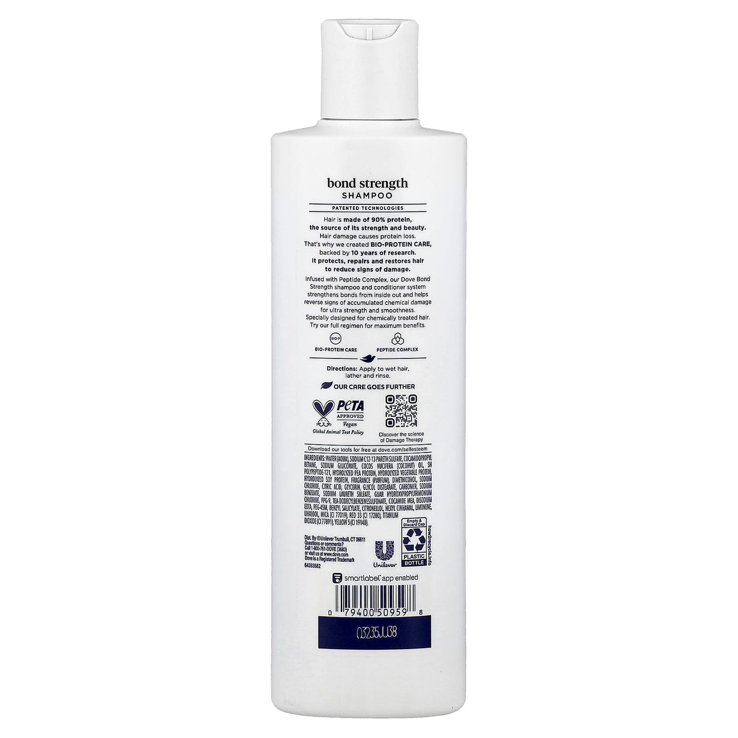 Dove Bond Strength Shampoo, Repair & Strengthen Damaged Hair - Image 2