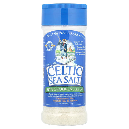 Fine Ground Celtic Sea Salt for Enhanced Vitality - 8 oz - Image 1