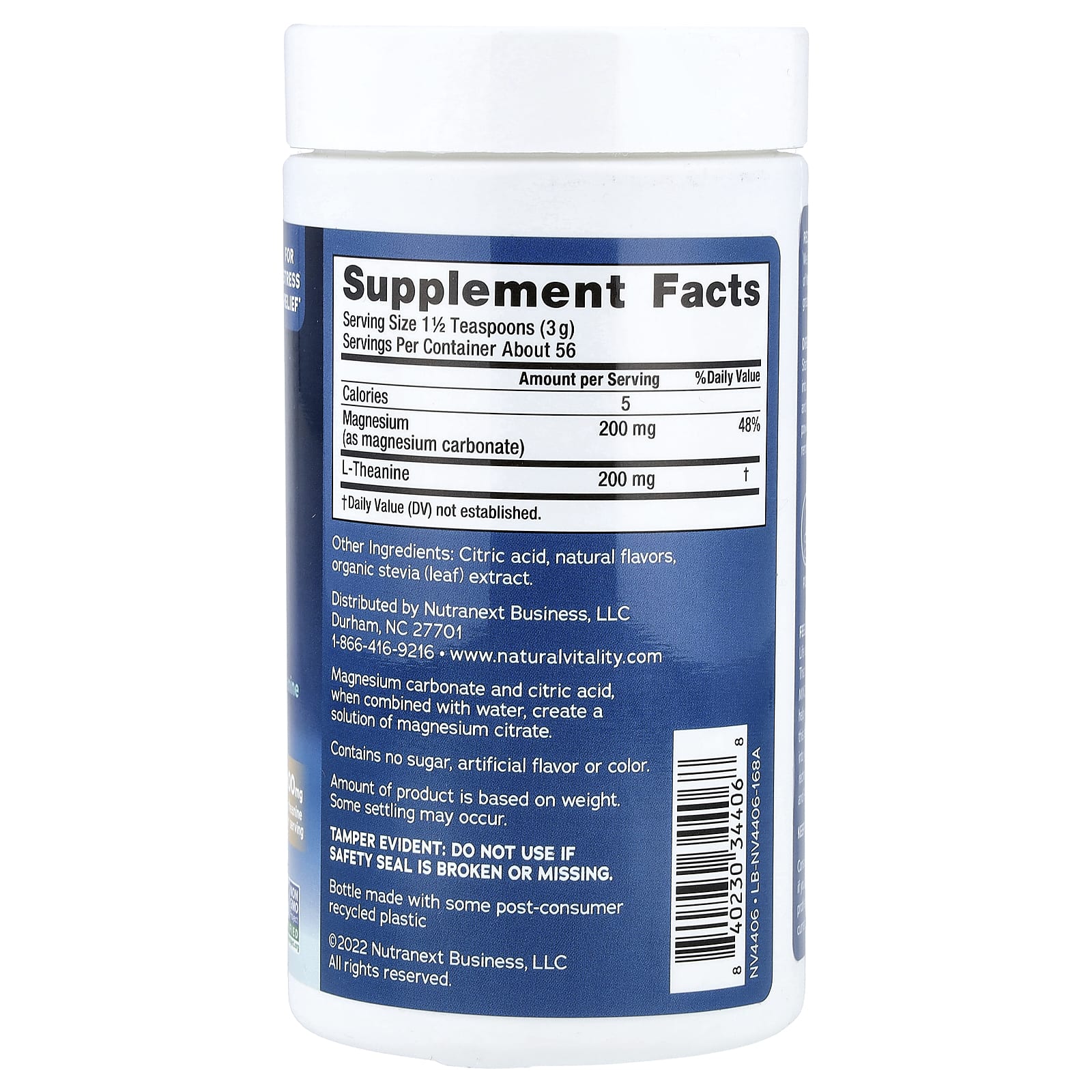 Natural Vitality, CALM® Mind, Magnesium Supplement with L-Theanine Drink Mix, Honey Vanilla, 6 oz (168 g)