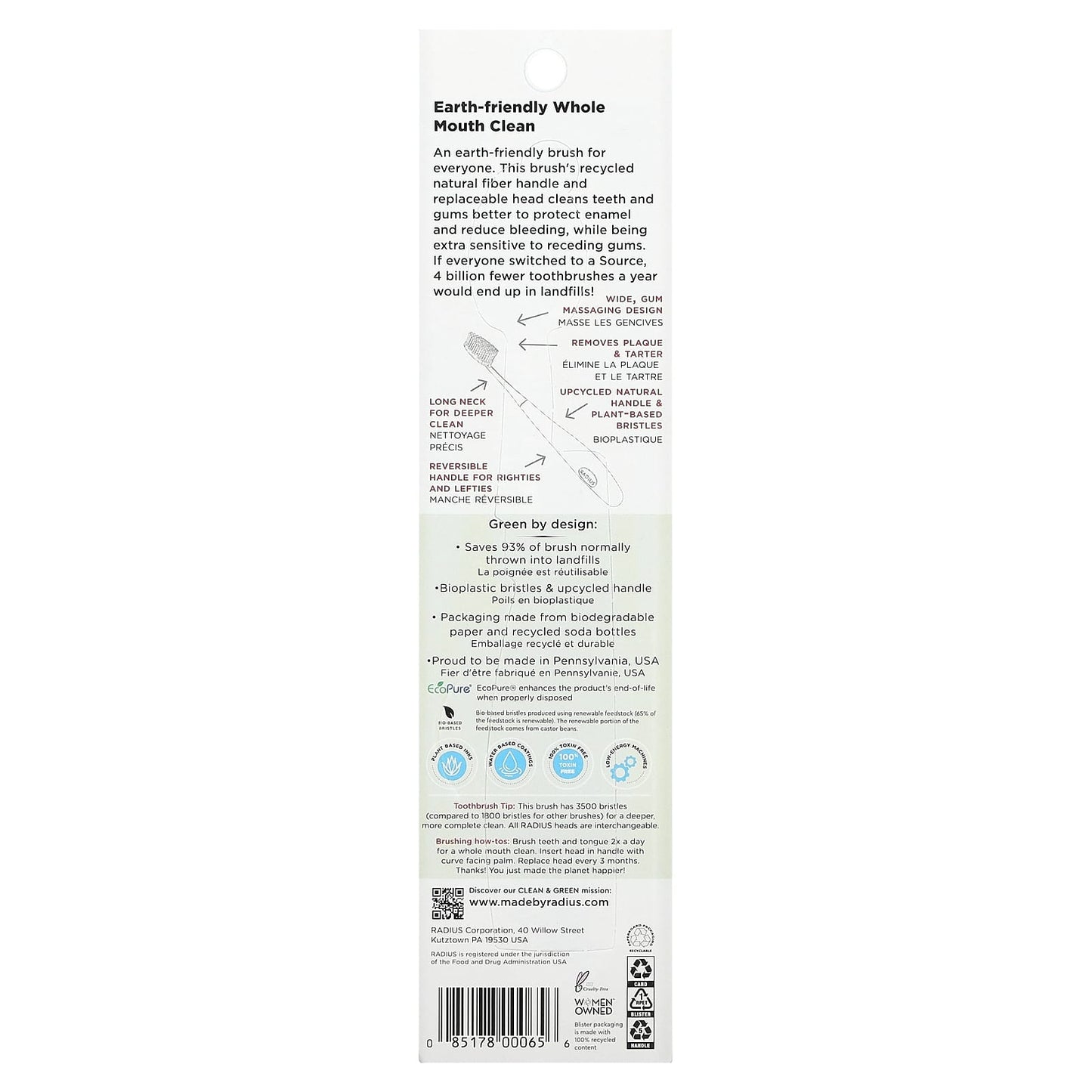 RADIUS, Source Brush, Soft, Replaceable Head, 1 Toothbrush - Image 2