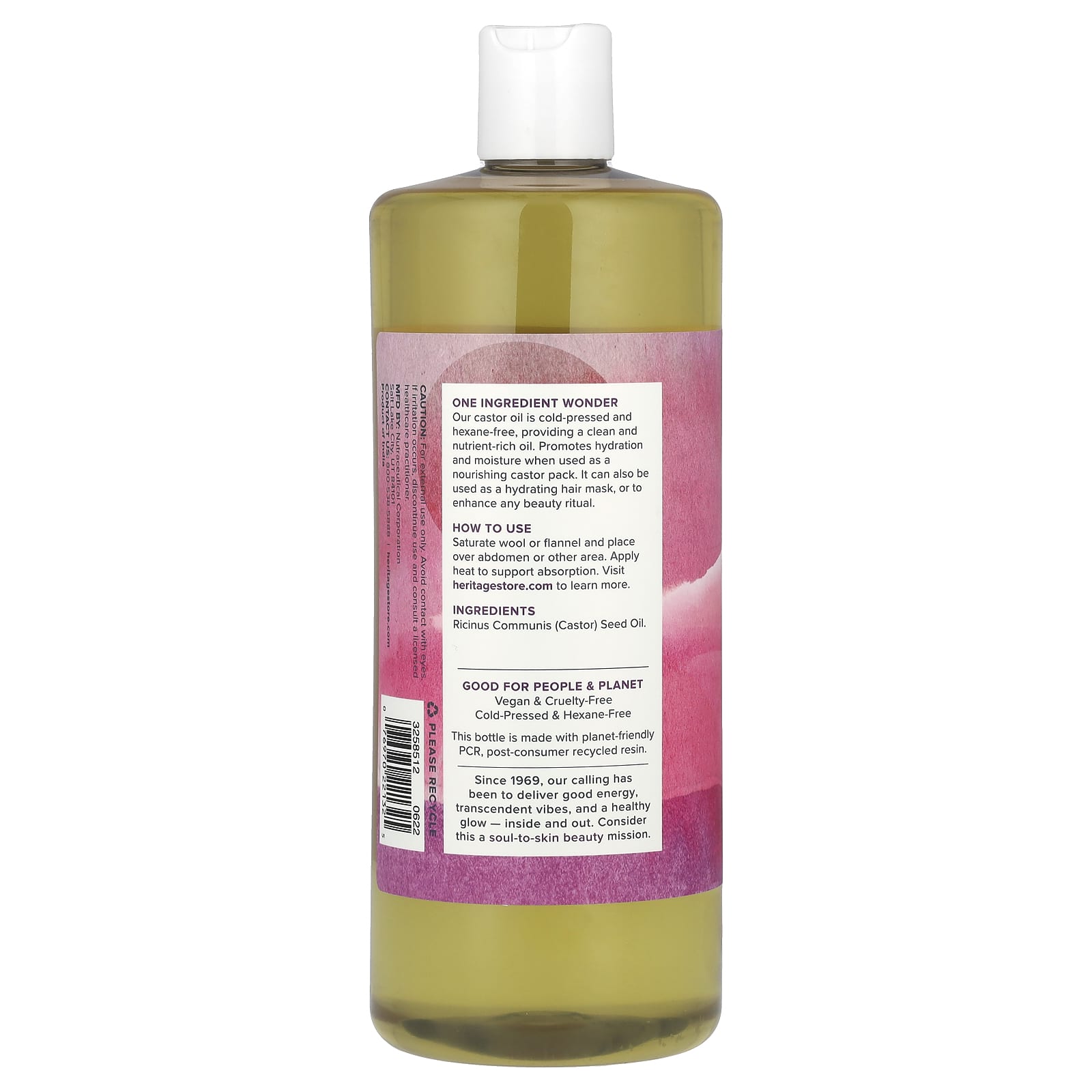 Cold-Pressed Castor Oil by Heritage Store - Hydrate & Nourish Skin & Hair - Image 2