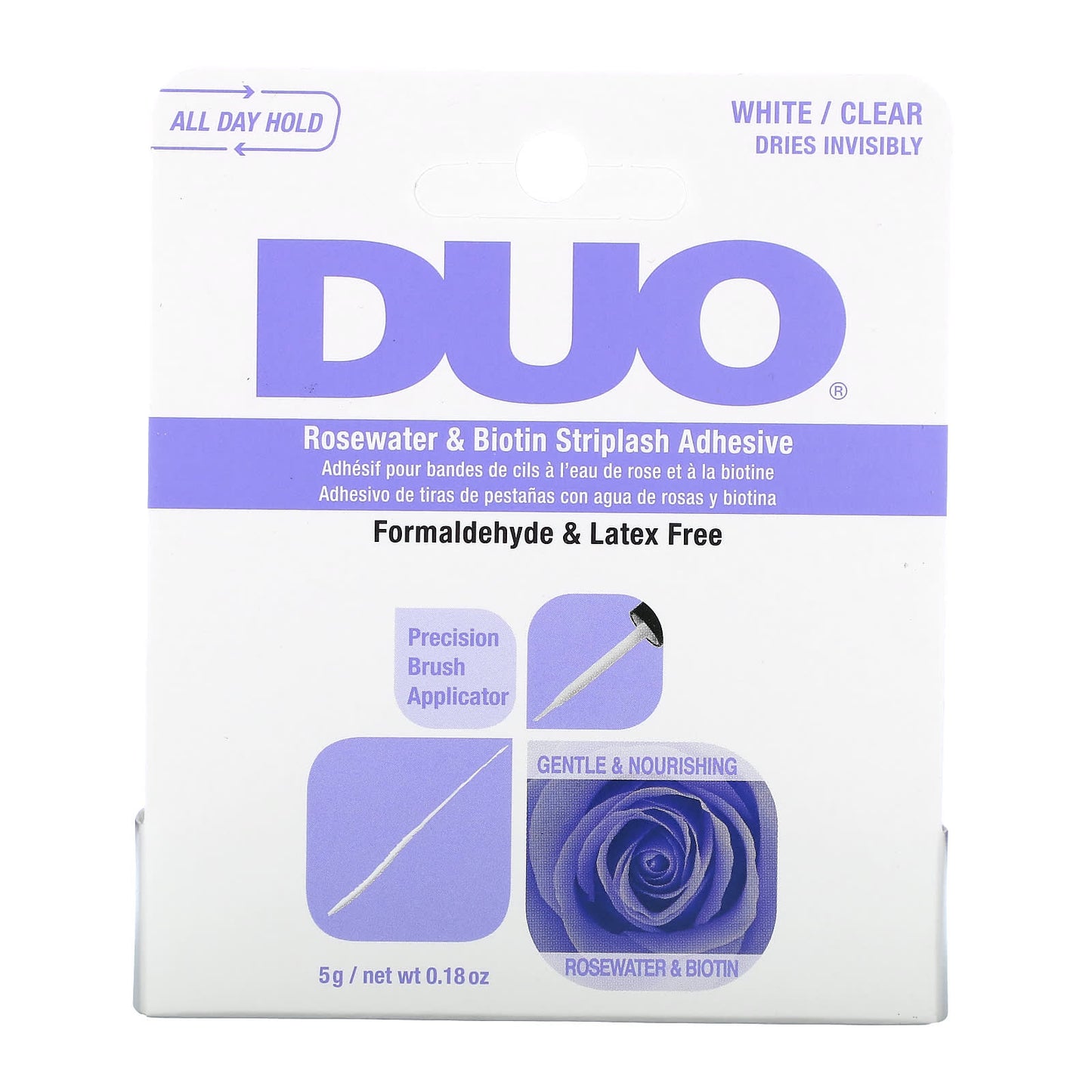 DUO Striplash Adhesive, Rosewater & Biotin, All-Day Hold, Latex-Free - Image 2
