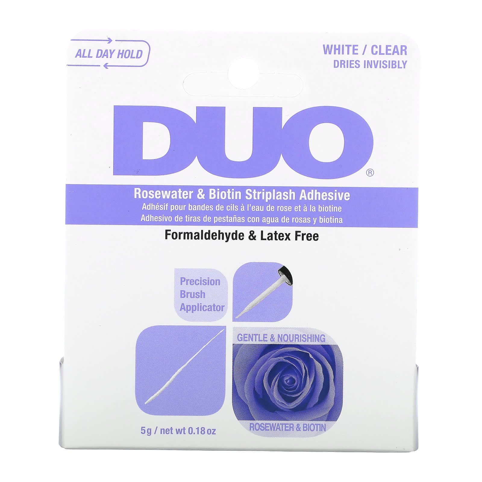 DUO Striplash Adhesive, Rosewater & Biotin, All-Day Hold, Latex-Free - Image 2