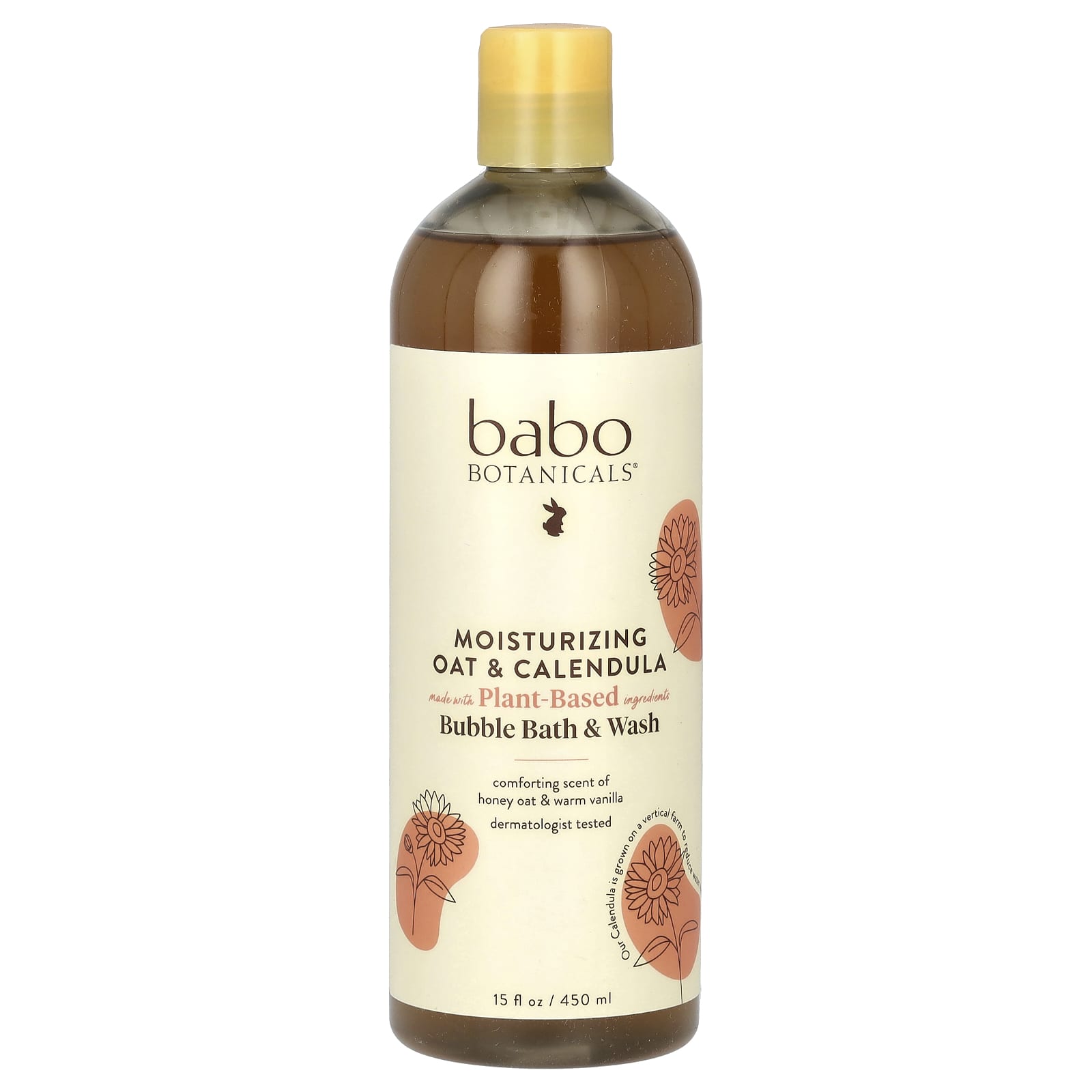 Moisturizing Oat & Calendula Bubble Bath & Wash by Babo Botanicals - 15 fl oz - Image 1