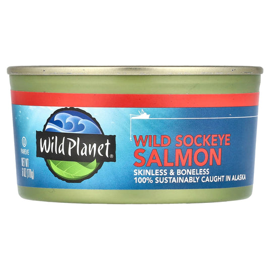 Wild Planet, Wild Sockeye Salmon, Skinless & Boneless, 6 oz (170 g) - Image 1