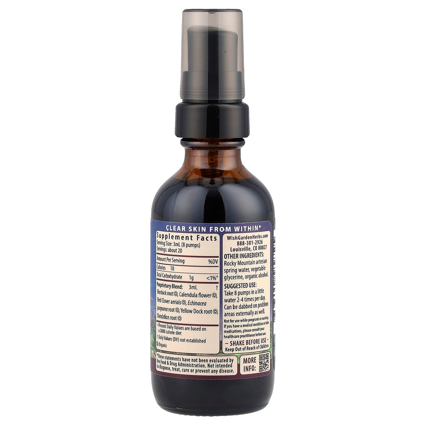 WishGarden Herbs, Clear™ Complexion, 2 fl oz (59 ml) - Image 2