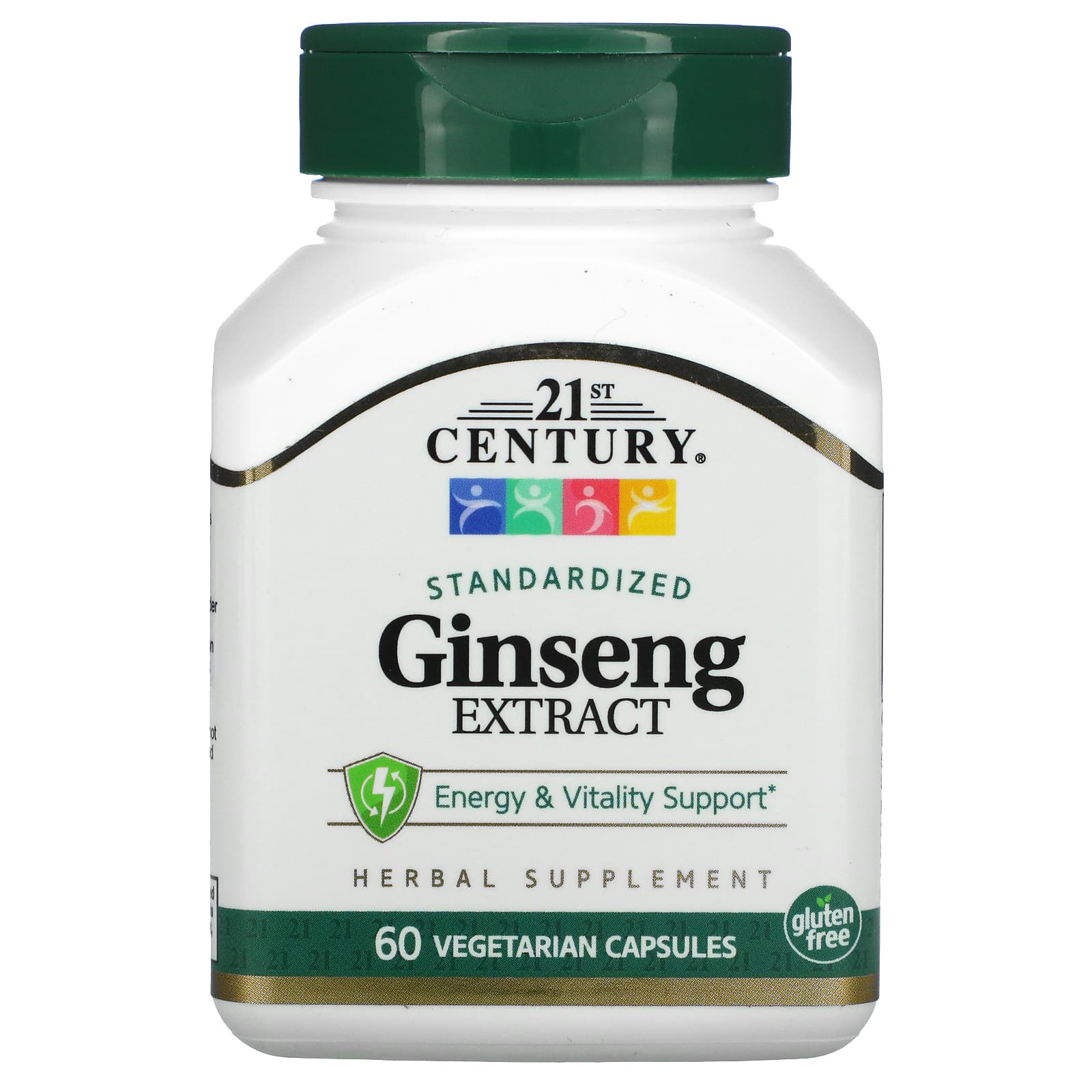 21st Century Standardized Ginseng Energy & Vitality Support - 60 Capsules - Image 1