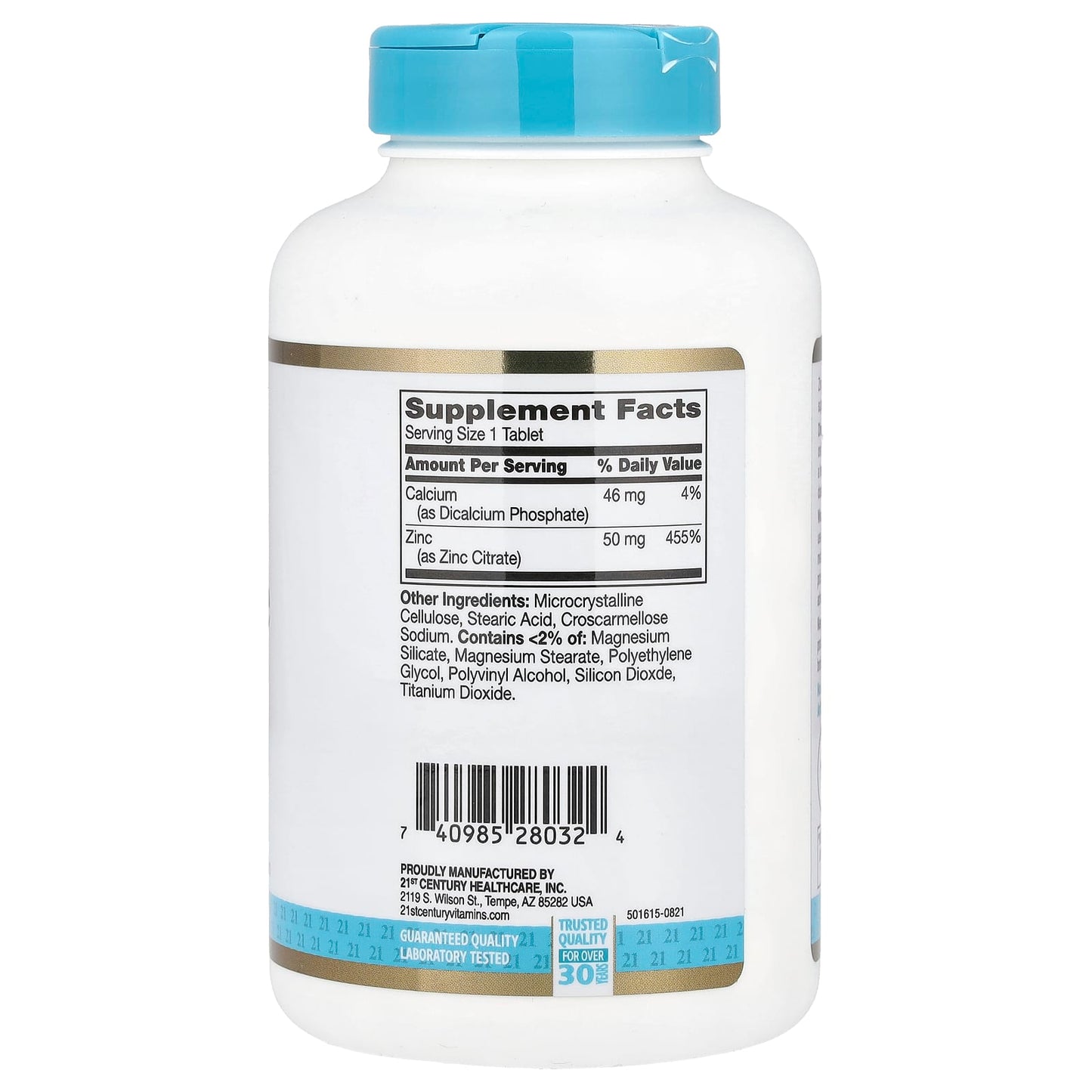 Zinc Citrate Supplement for Immune Support - 50mg - 360 Tablets - Image 2