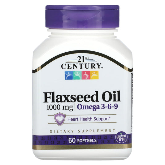 Flaxseed Oil Supplement for Heart Health & Omega-3 Support - Image 1