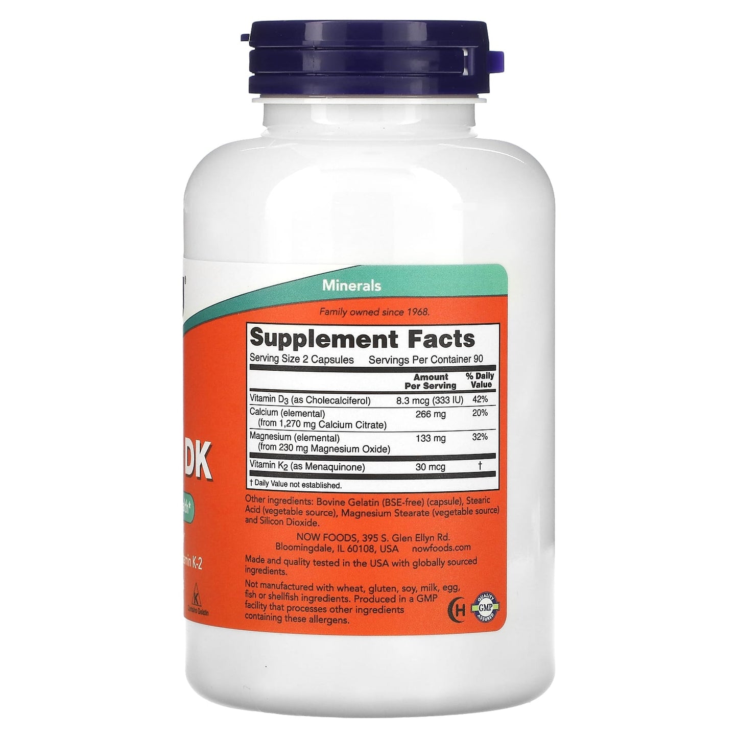 NOW Foods, Cal-Mag DK, 180 Capsules - Image 2