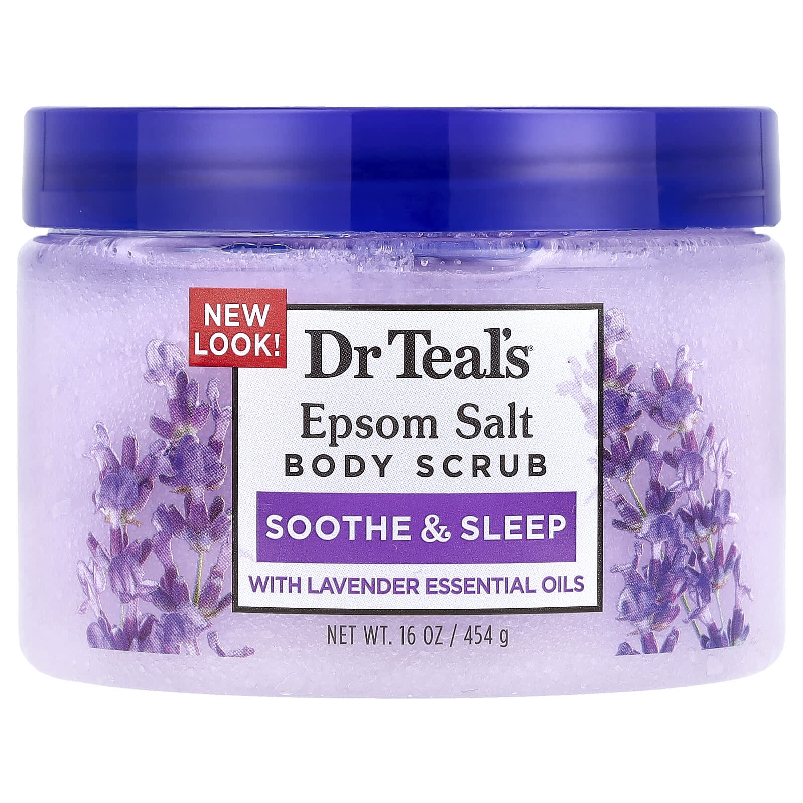 Lavender Epsom Salt Body Scrub by Dr. Teal's - Softens and Exfoliates Skin - Image 1