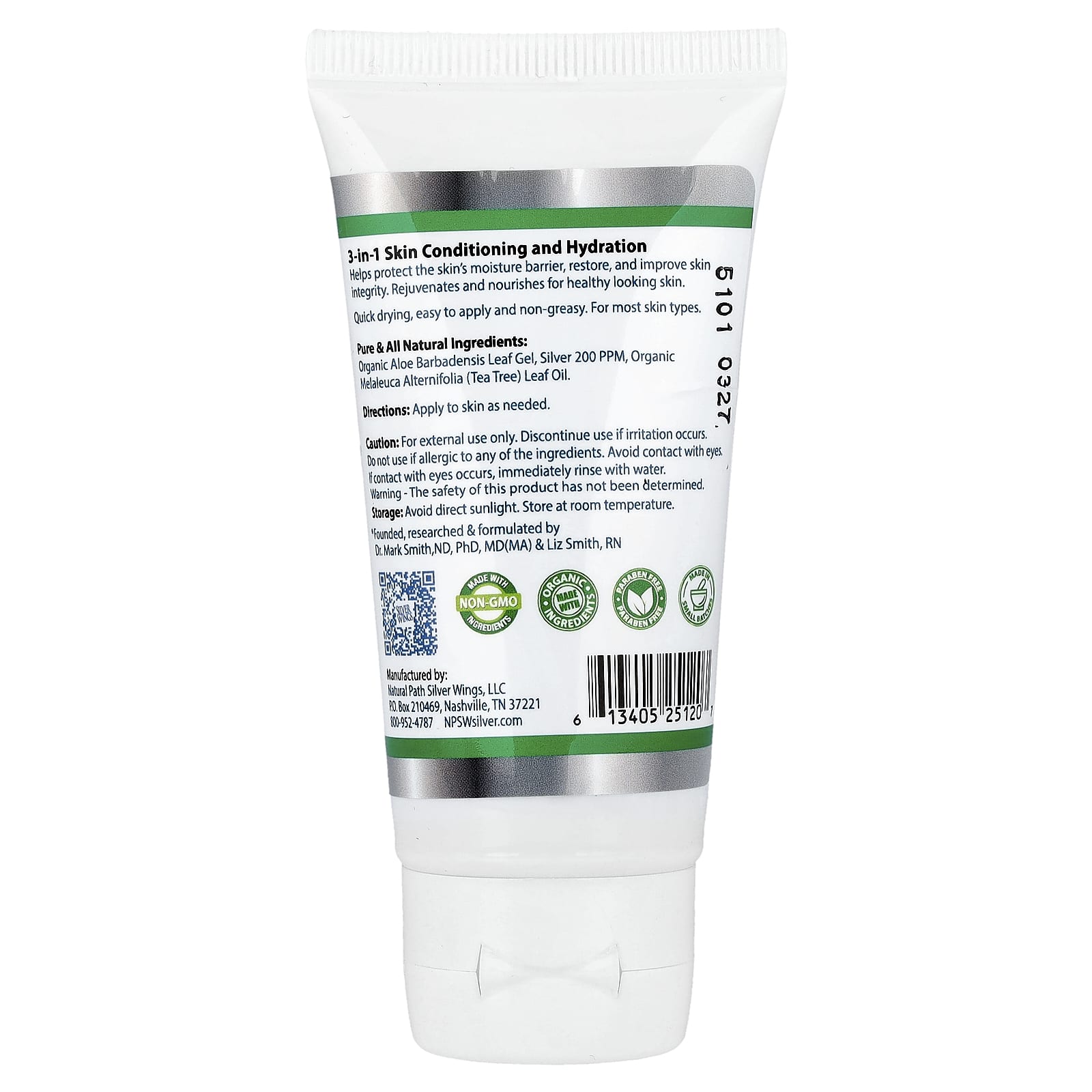 Natural Path Silver Wings, Silver, Aloe Vera Gel with Tea Tree Oil, 1.5 oz (42.5 g) - Image 2