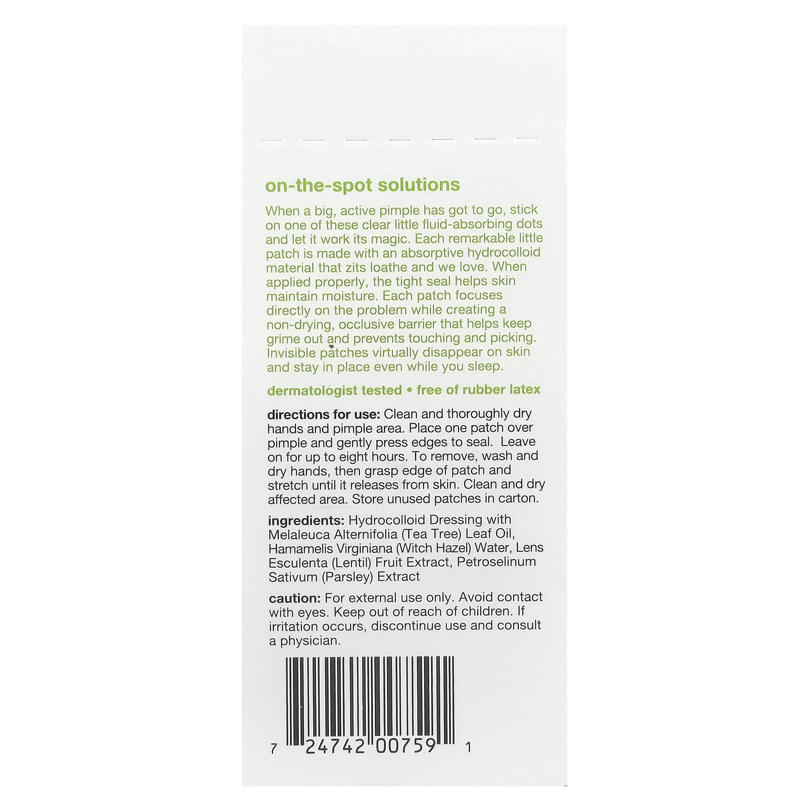 Acne Dote Pimple Patches by Alba Botanica - Hydrocolloid Spot Treatments - Image 2