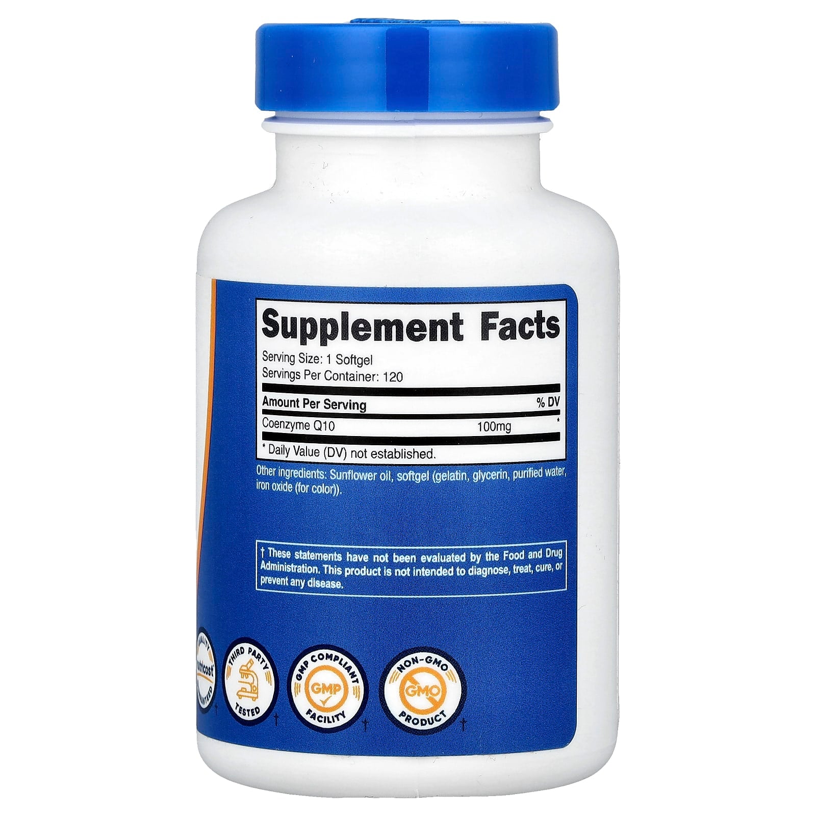 Nutricost, CoQ10, 100 mg, 120 Softgels