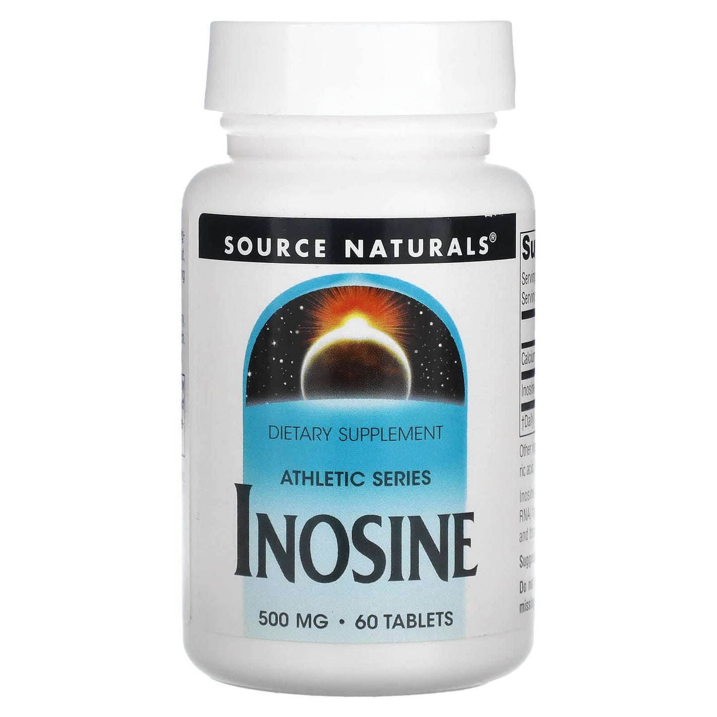 Source Naturals, Athletic Series, Inosine, 500 mg, 60 Tablets - Image 1