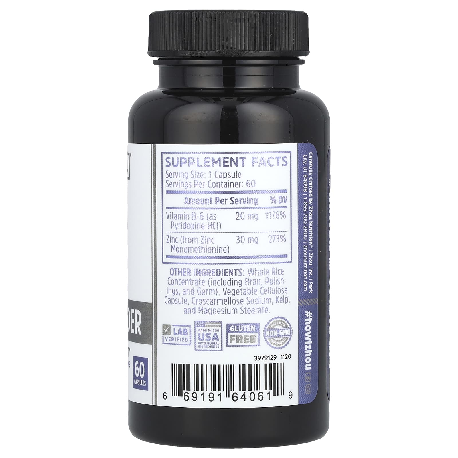 Zhou Nutrition, Zinc Defender, 60 Capsules - Image 2