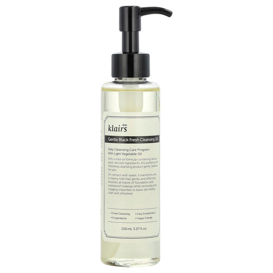 Gentle Black Fresh Cleansing Oil by Dear, Klairs - 5.07 fl oz - Image 1
