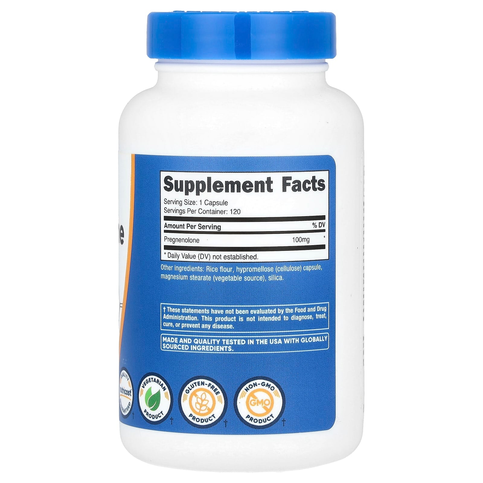 Nutricost, Pregnenolone, 100 mg, 120 Capsules - Image 2