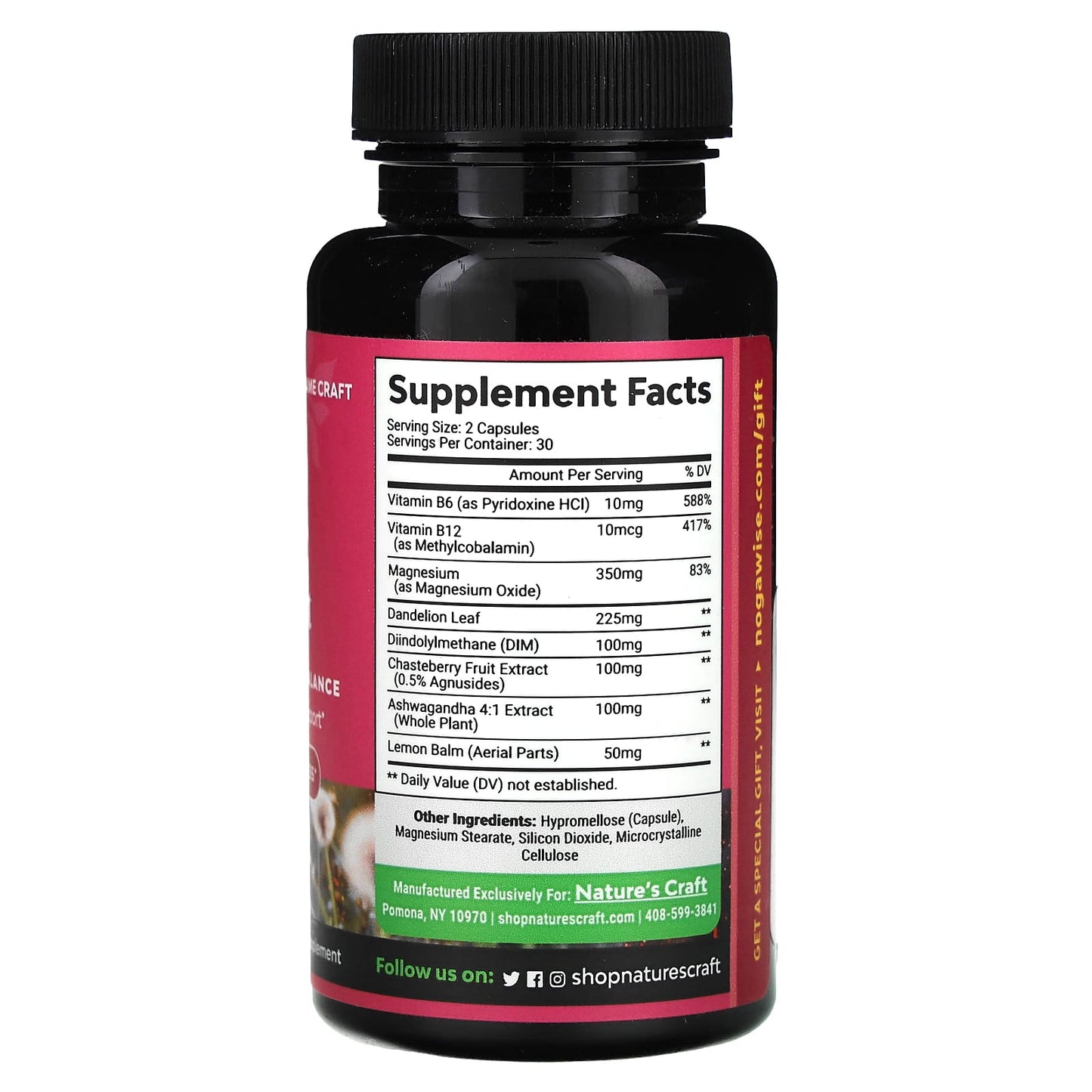 Nature's Craft, Women's Wellness, PMS Support, 60 Capsules - Image 2