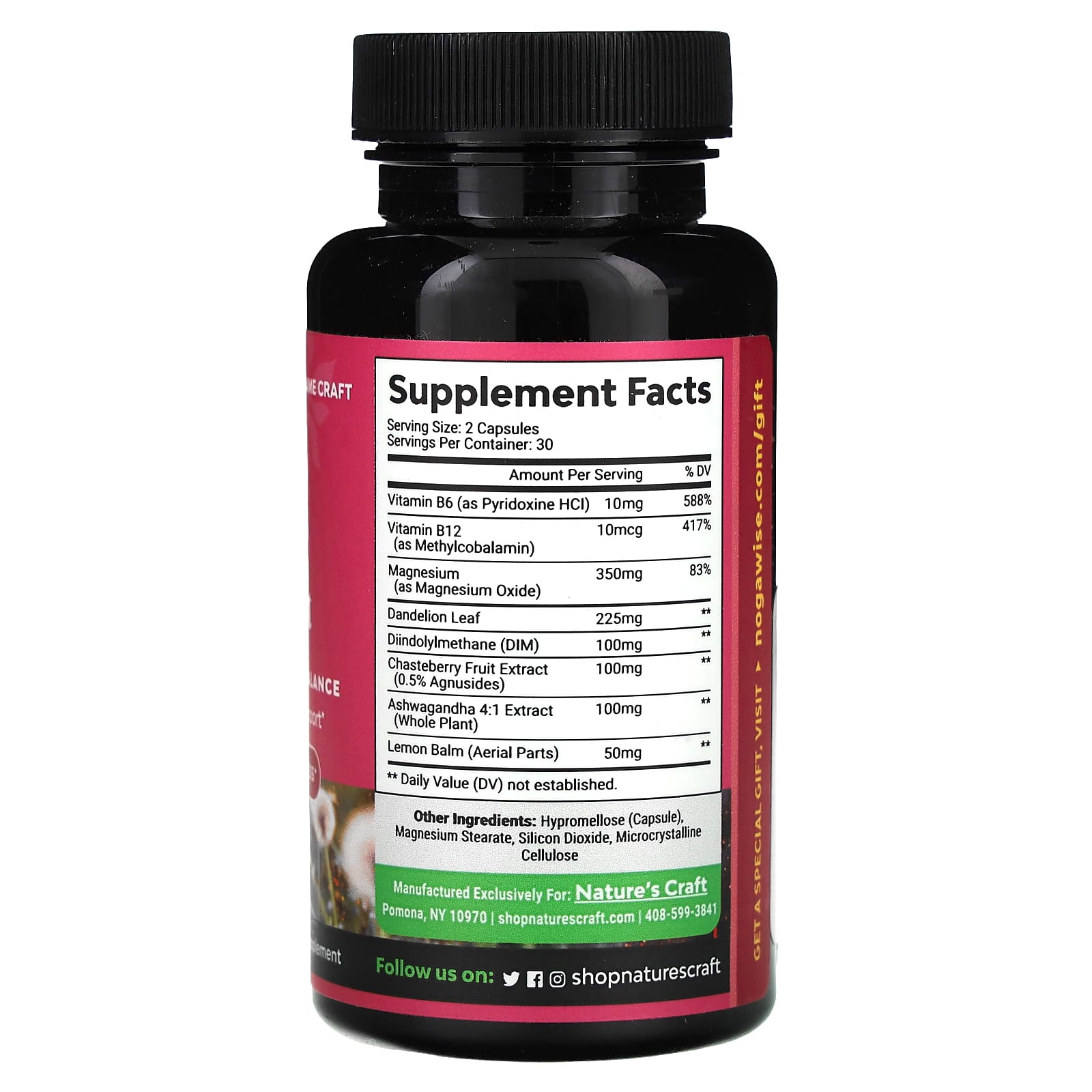 Nature's Craft, Women's Wellness, PMS Support, 60 Capsules - Image 2