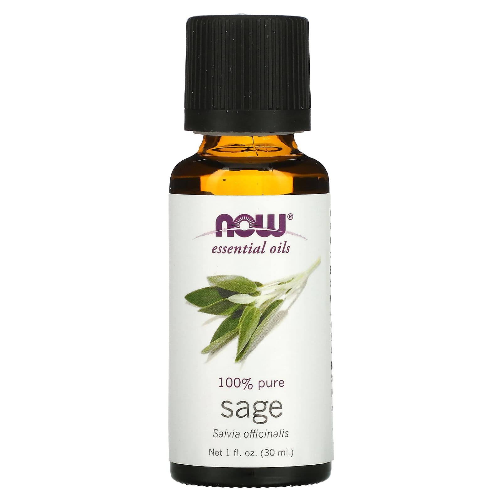 NOW Foods, Essential Oils, Sage, 1 fl oz (30 ml) - Image 1