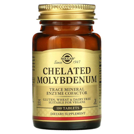 Solgar, Chelated Molybdenum, 100 Tablets (150 mcg per Tablet)