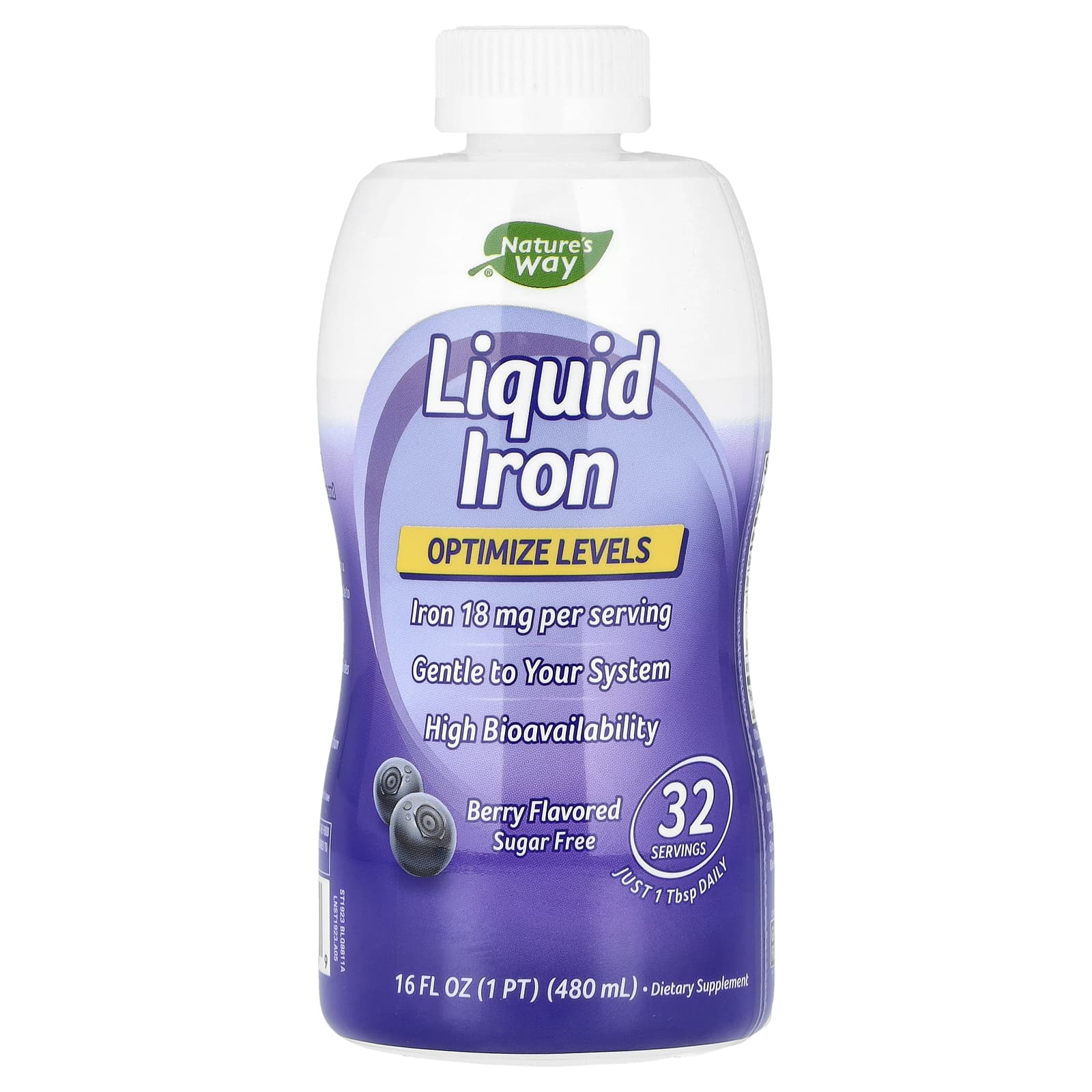 Nature's Way, Liquid Iron, Berry, 16 fl oz (480 ml) - Image 1