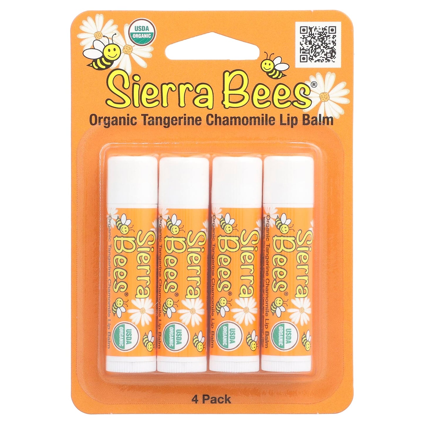 Organic Tangerine Chamomile Lip Balm 4-Pack by Sierra Bees - Image 2