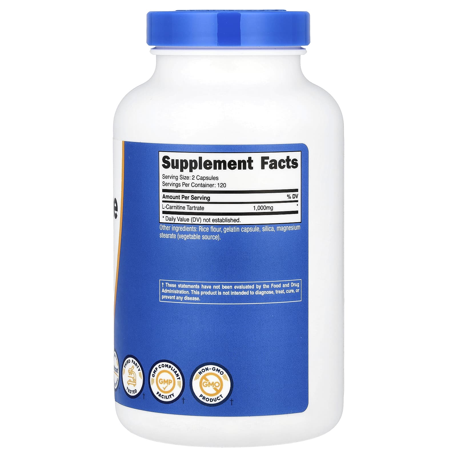 Nutricost, L-Carnitine Tartrate, 240 Capsules (500 mg per Capsule) - Image 2