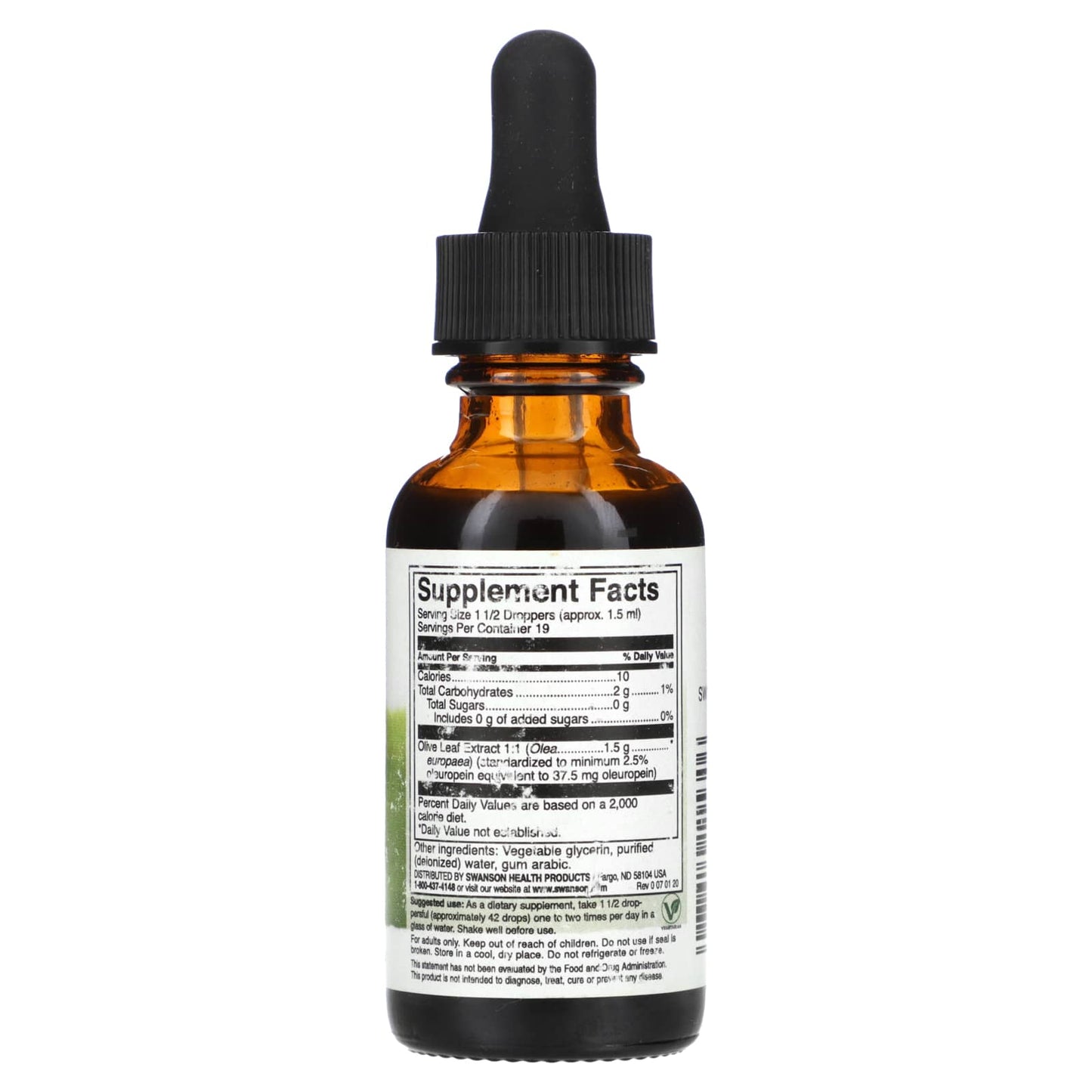 Swanson, Olive Leaf, Liquid Extract, 1 fl oz (29.6 ml) - Image 2