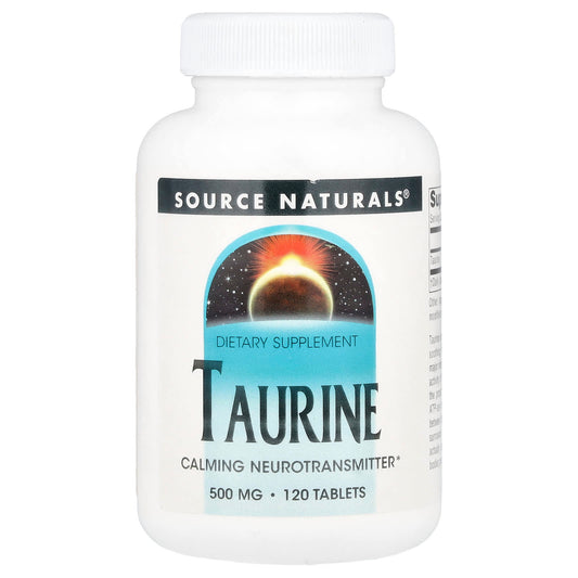 Source Naturals, Taurine, 500 mg, 120 Tablets - Image 1